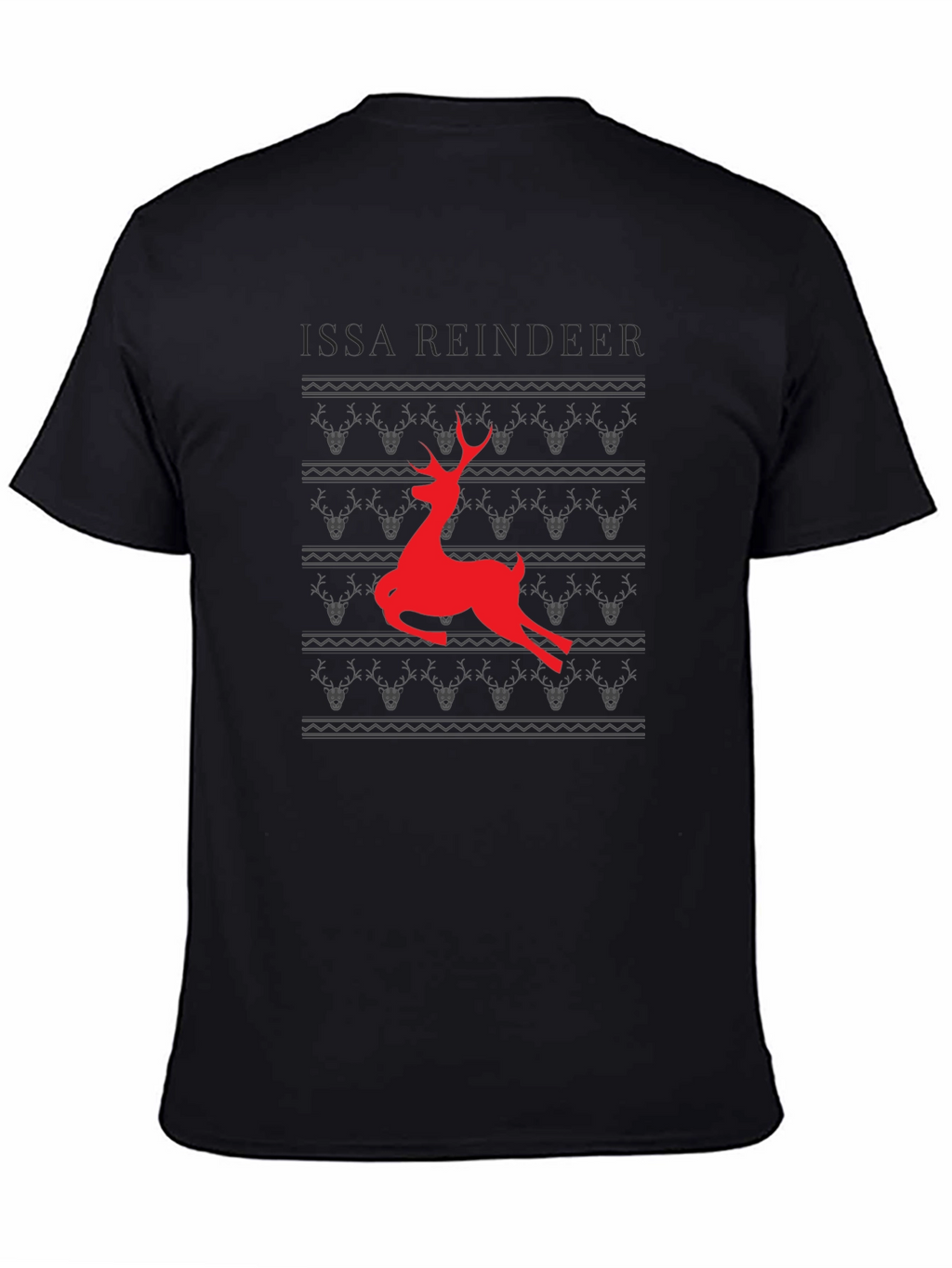 Issa Reindeer Graphic T-Shirt - Black
