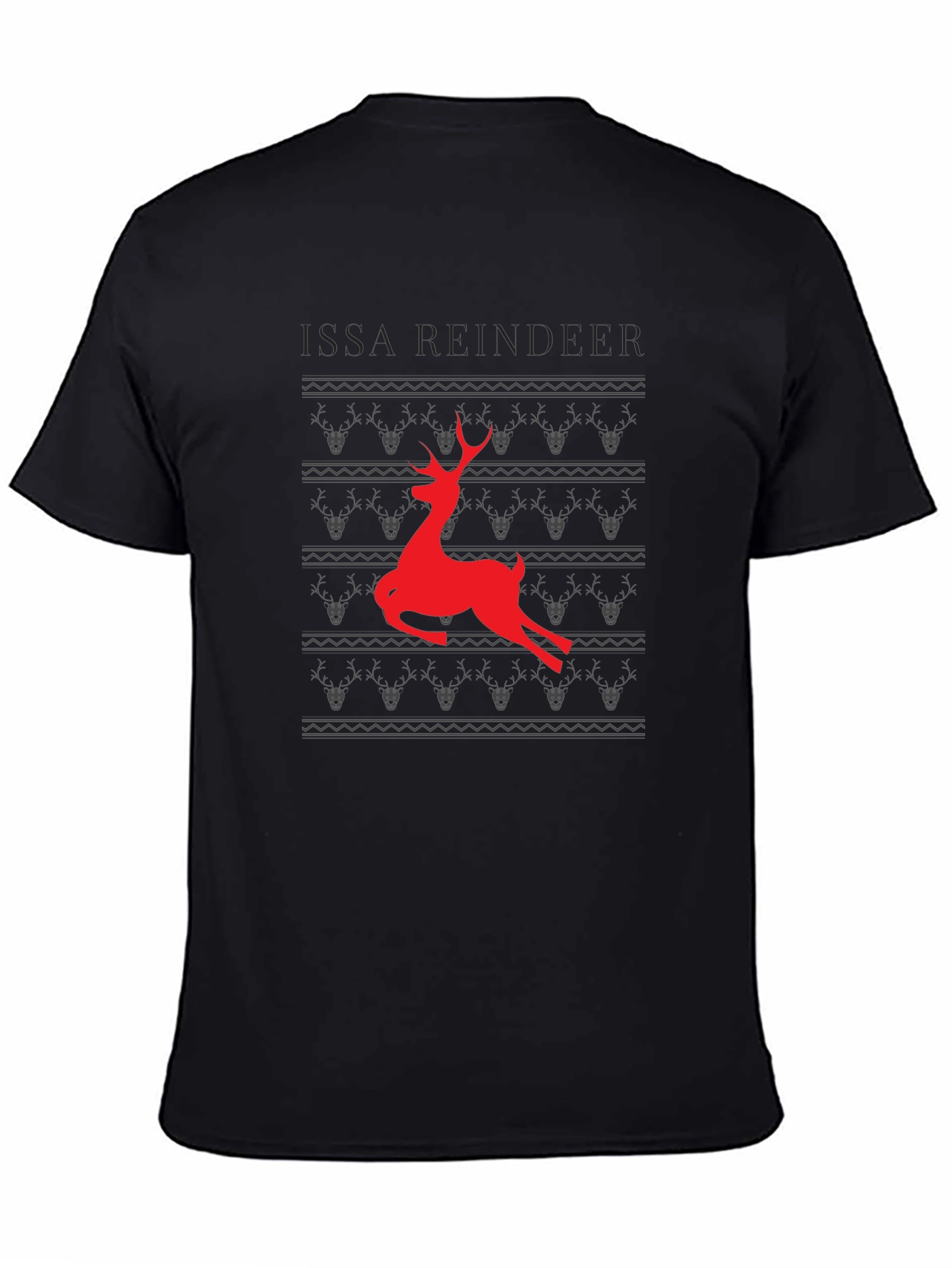 Issa Reindeer Graphic T-Shirt - Black