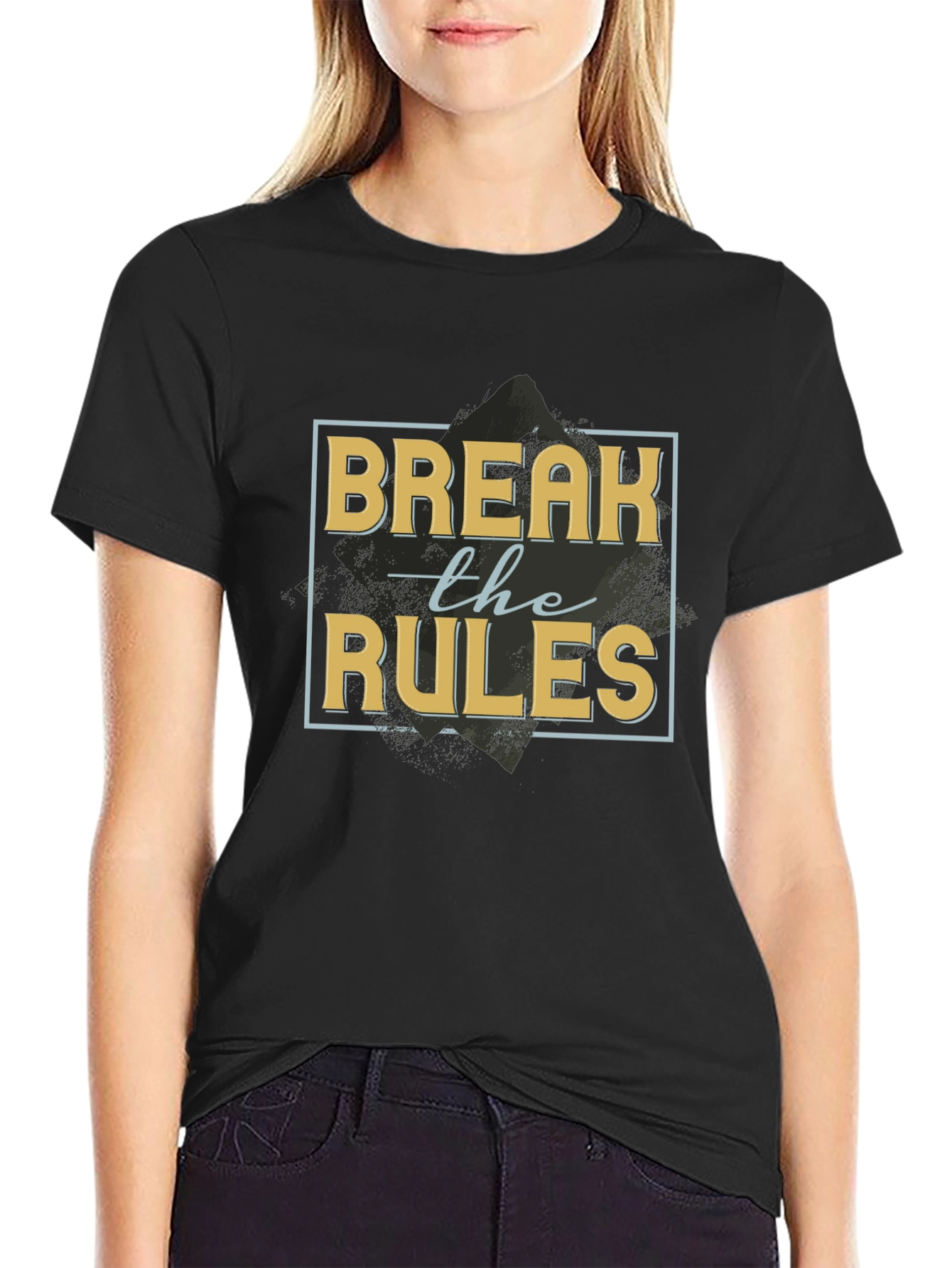Break the Rules Graphic Print Crew Neck T-Shirt