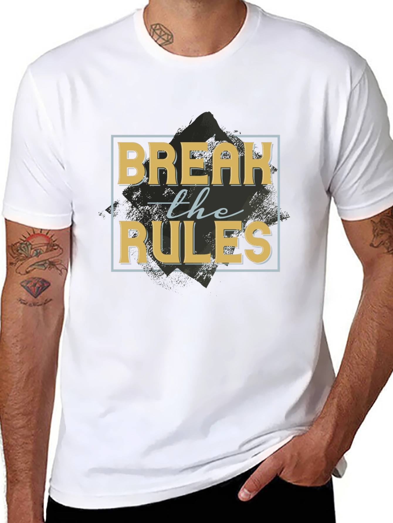 Break the Rules Graphic Print Crew Neck T-Shirt