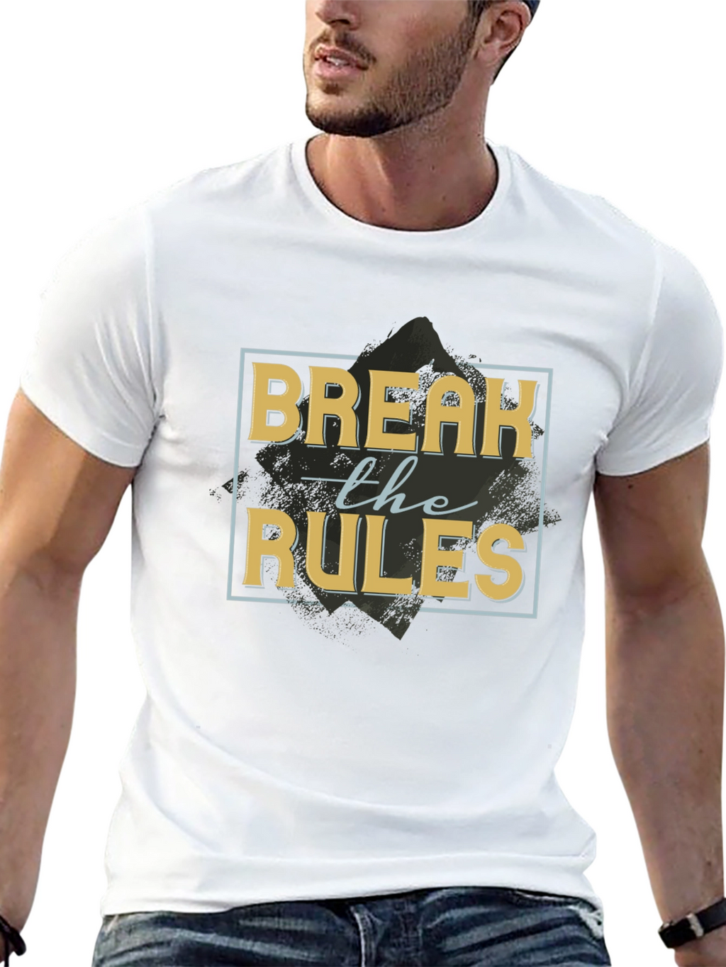 Break the Rules Graphic Print Crew Neck T-Shirt
