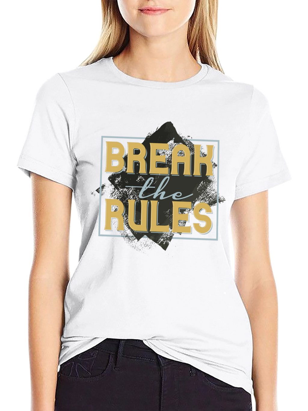 Break the Rules Graphic Print Crew Neck T-Shirt