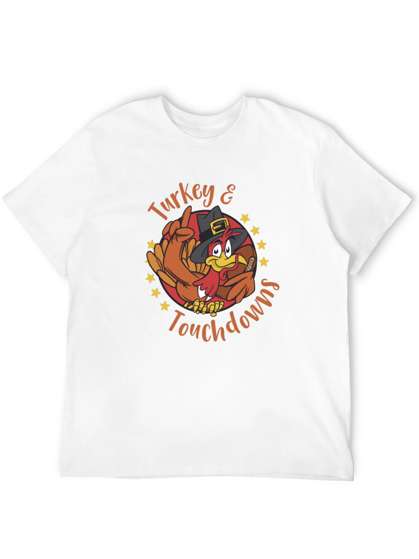 Turkey & Touchdowns Graphic Tee - Thanksgiving Football