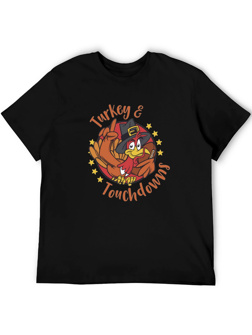 Turkey & Touchdowns Graphic Tee - Thanksgiving Football