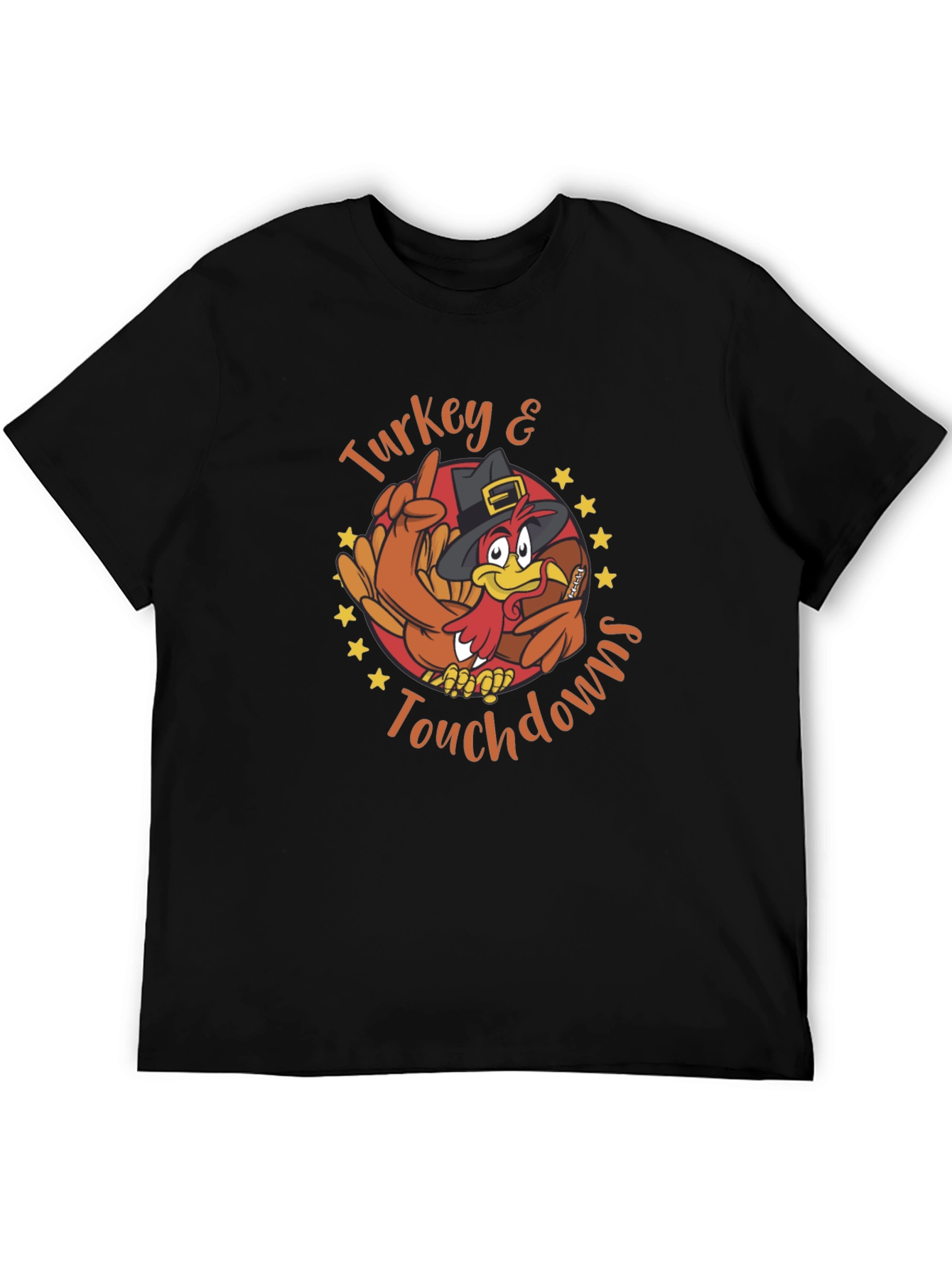 Turkey & Touchdowns Graphic Tee - Thanksgiving Football