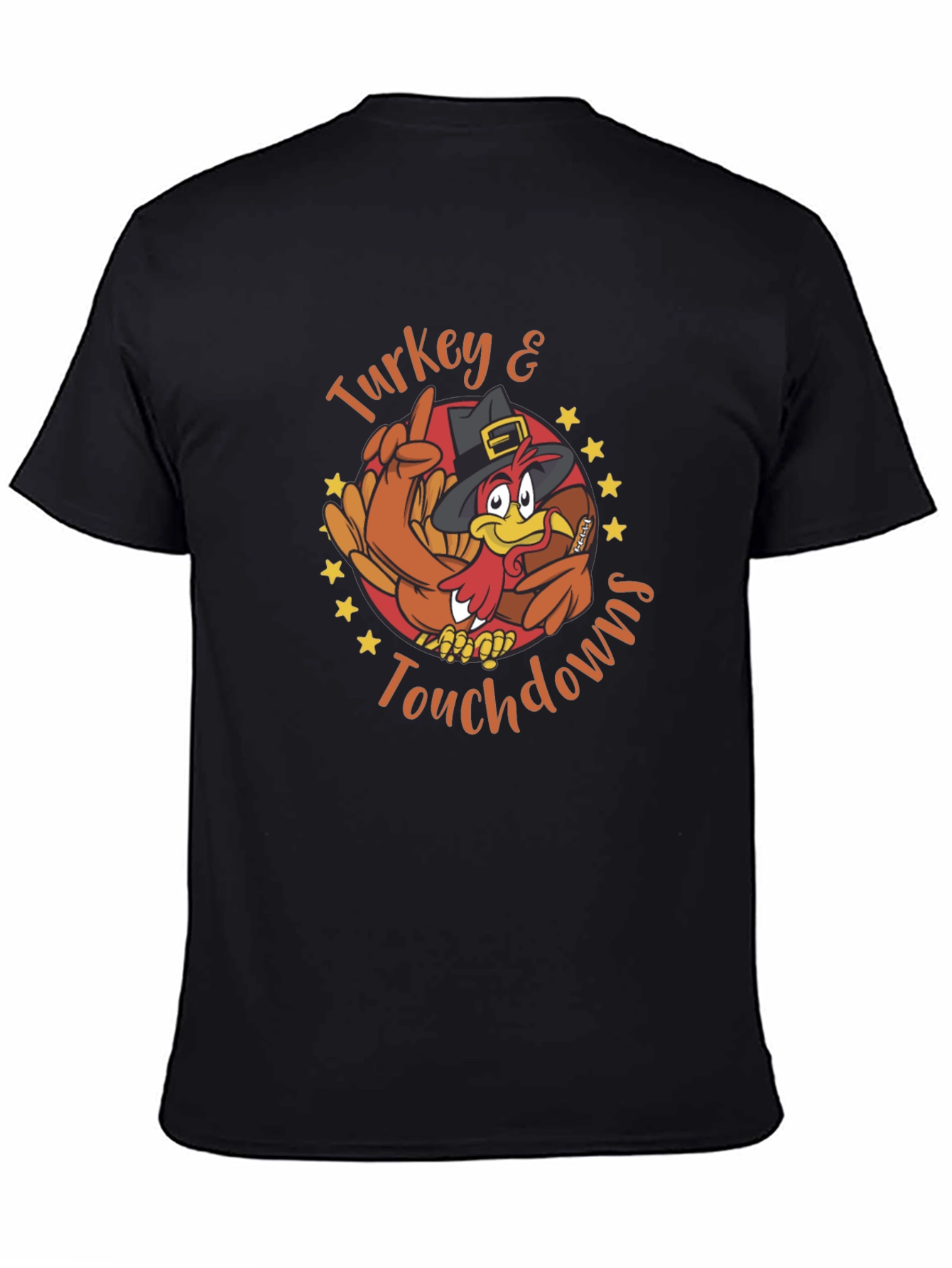 Turkey & Touchdowns Graphic Tee - Thanksgiving Football