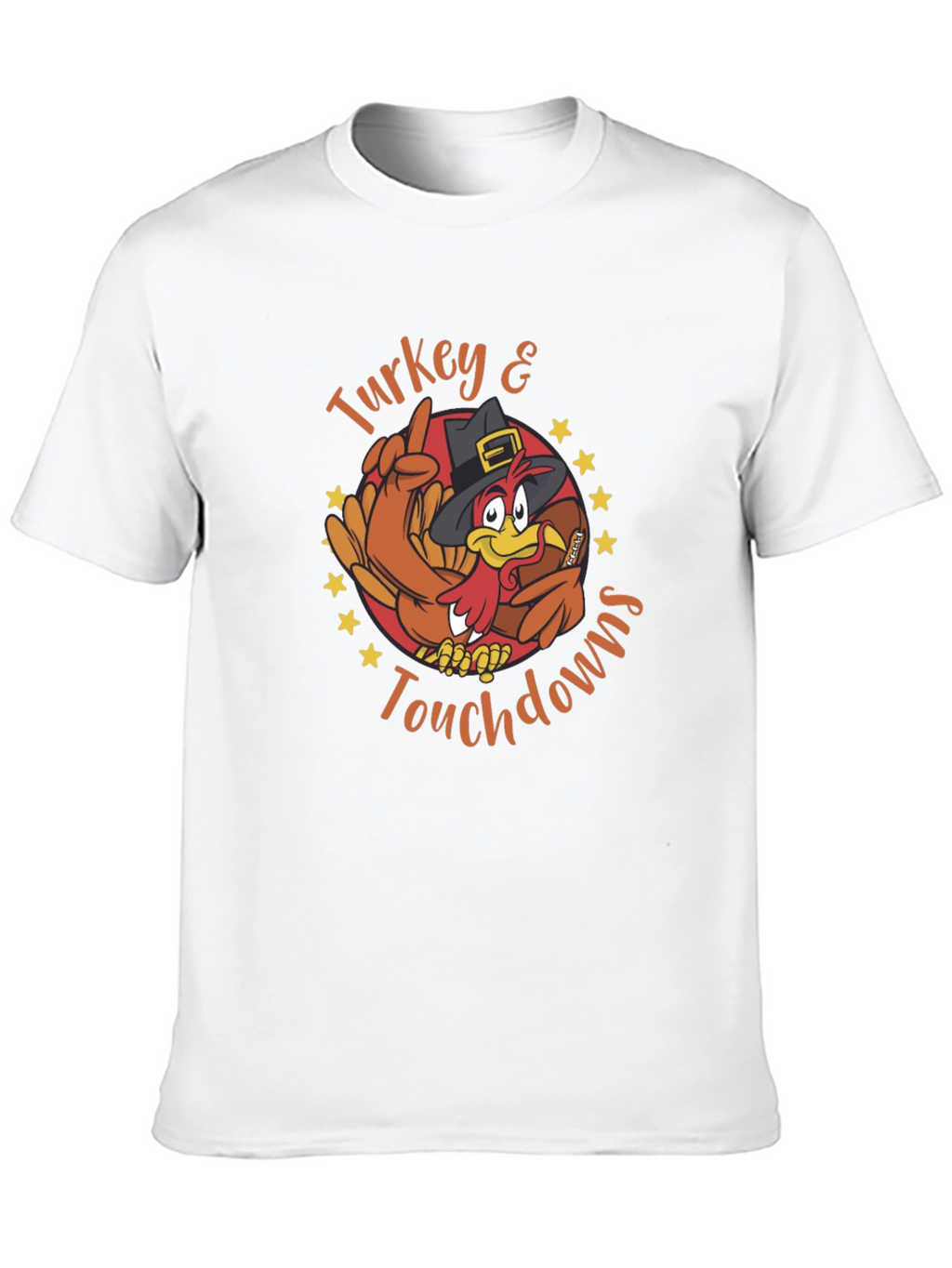 Turkey & Touchdowns Graphic Tee - Thanksgiving Football