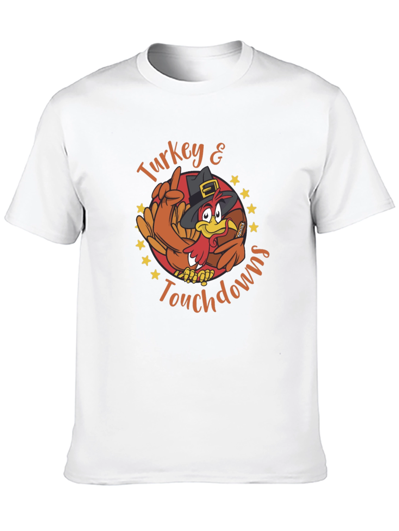 Turkey & Touchdowns Graphic Tee - Thanksgiving Football