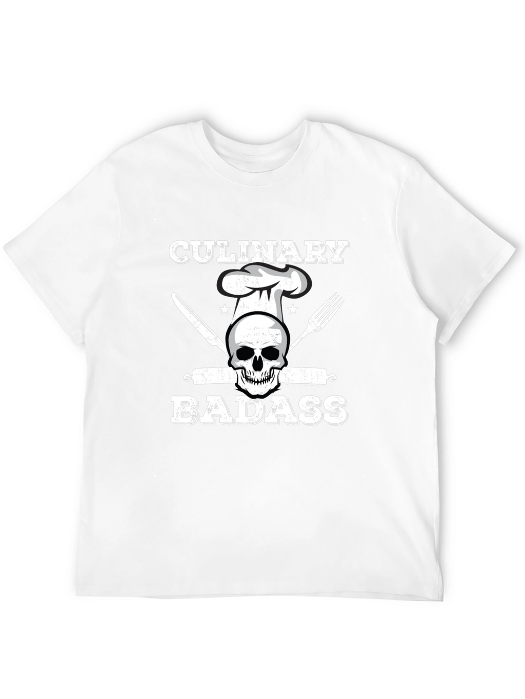 Culinary Badass T-Shirt - Chef Skull Design