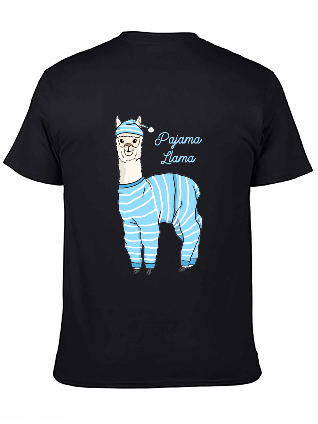Pajama Llama Graphic Tee - Mens Black T-Shirt