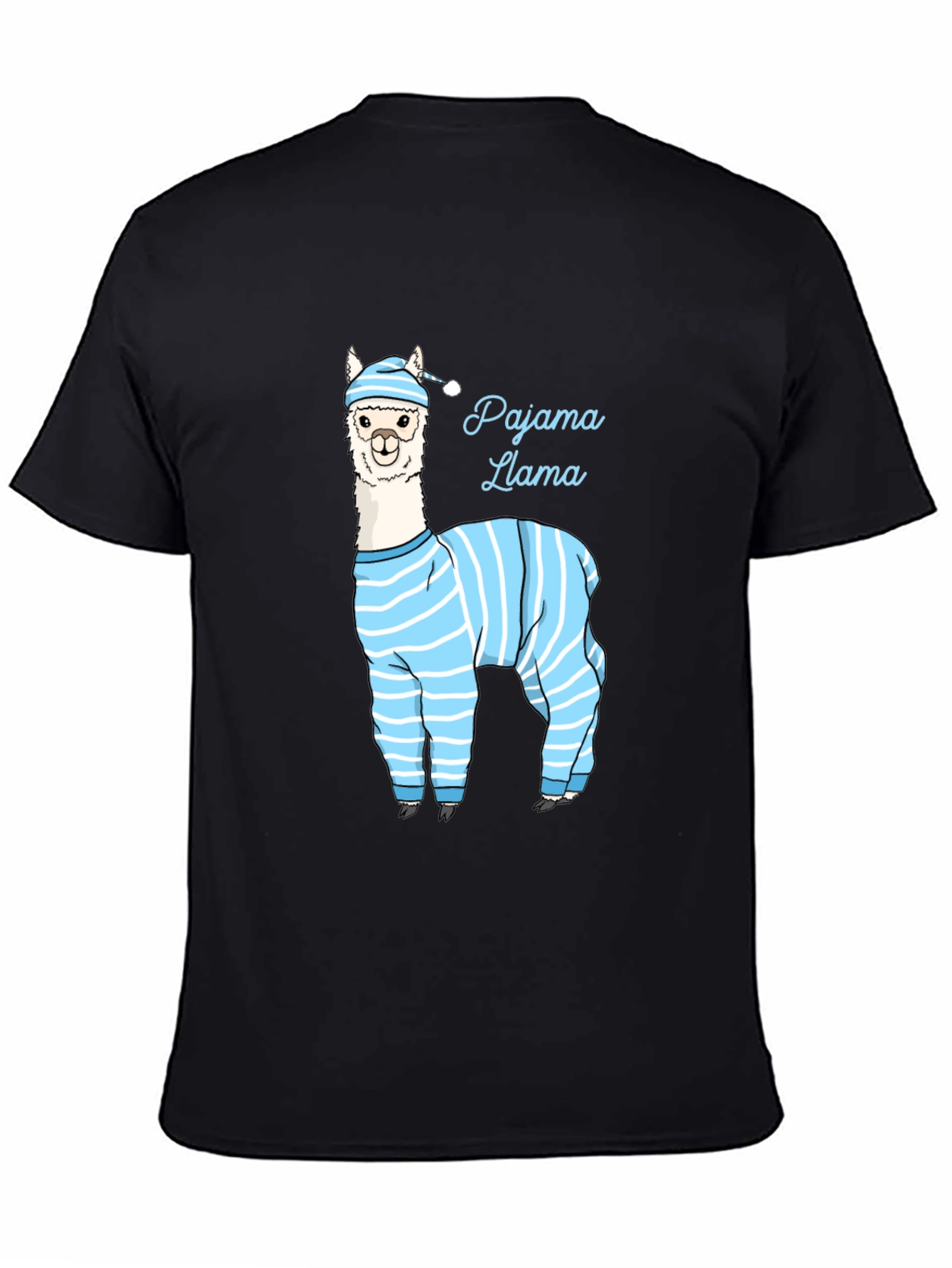 Pajama Llama Graphic Tee - Mens Black T-Shirt