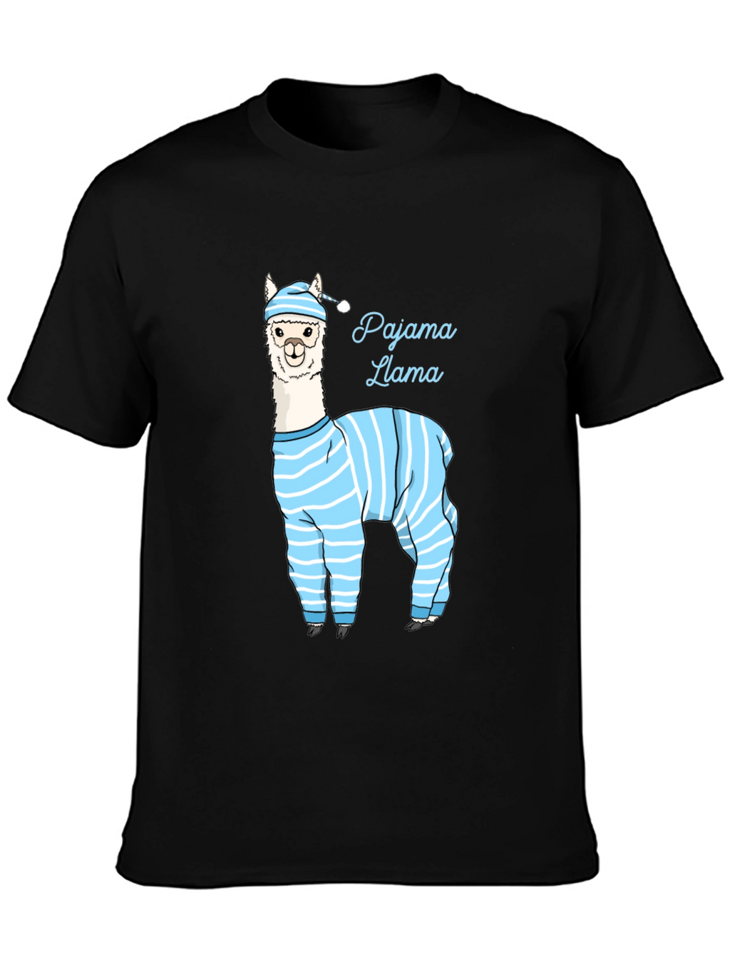 Pajama Llama Graphic Tee - Mens Black T-Shirt