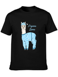 Pajama Llama Graphic Tee - Mens Black T-Shirt