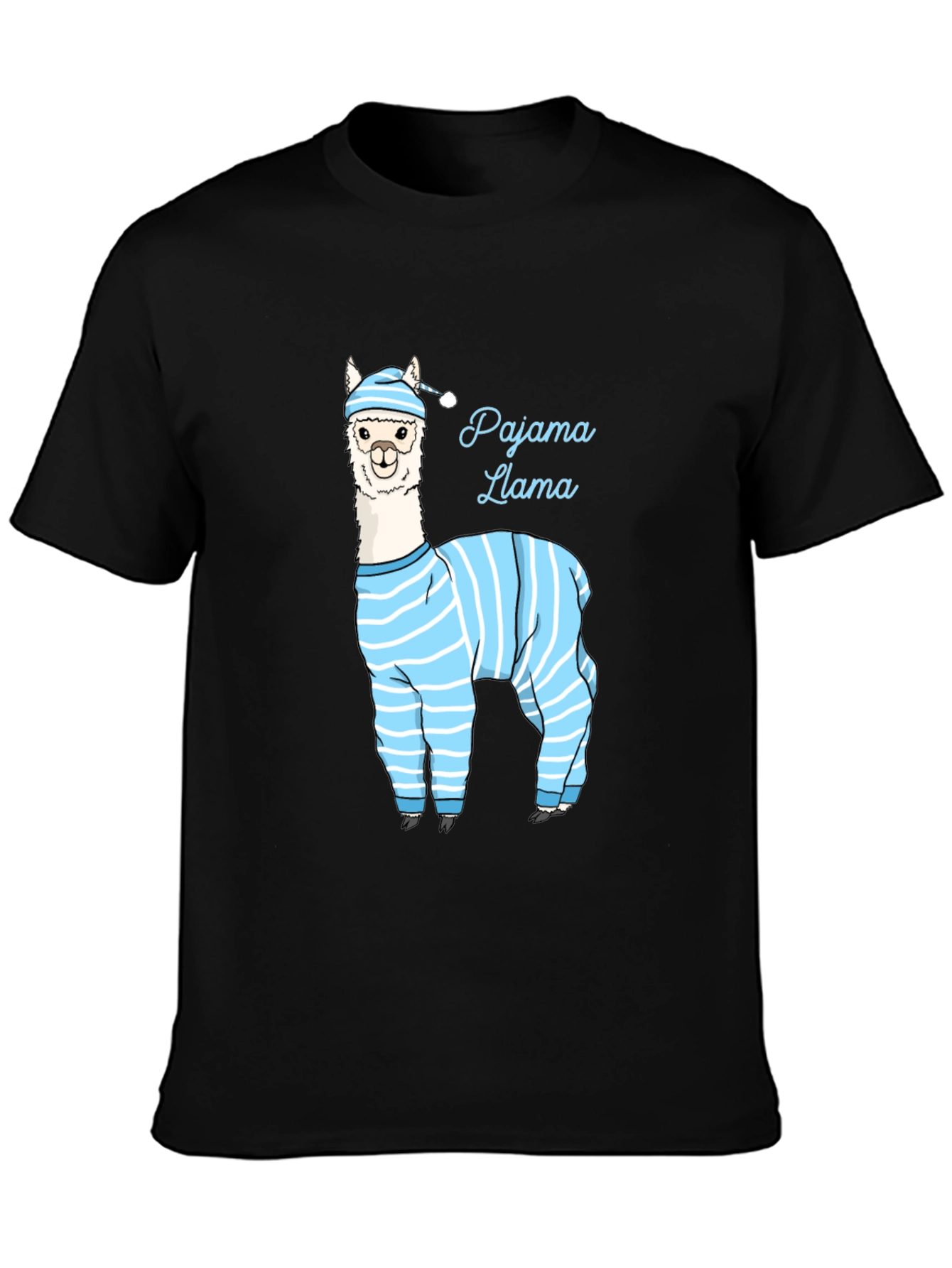 Pajama Llama Graphic Tee - Mens Black T-Shirt