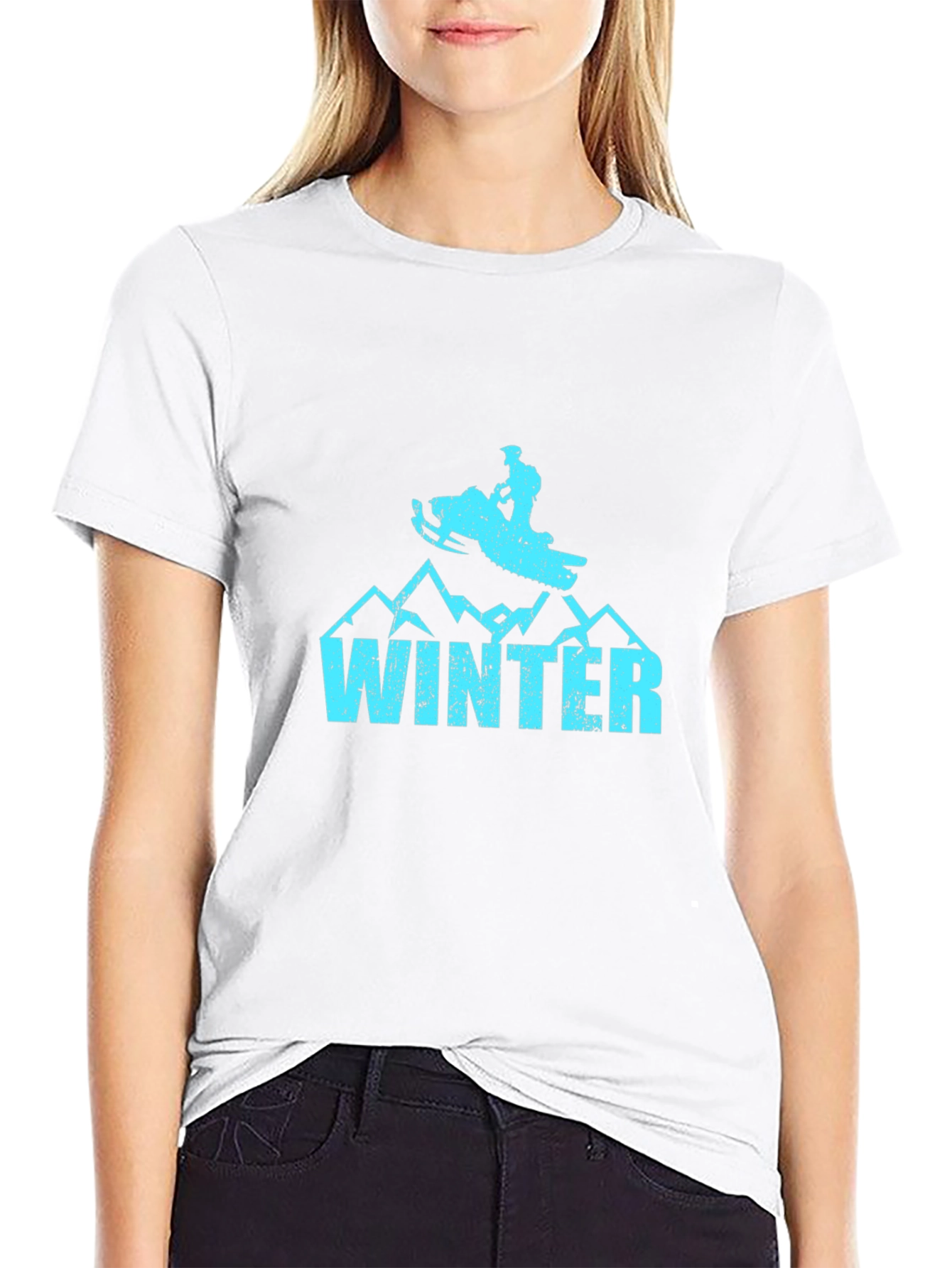 Winter Snowmobile Graphic T-Shirt
