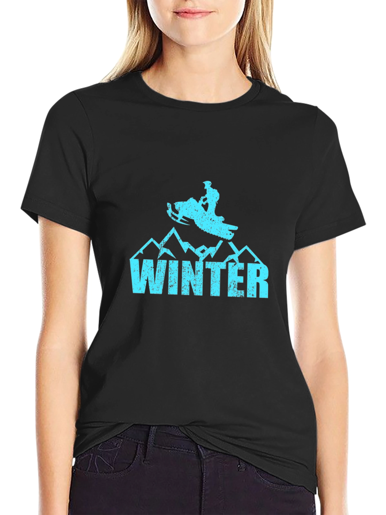 Winter Snowmobile Graphic T-Shirt