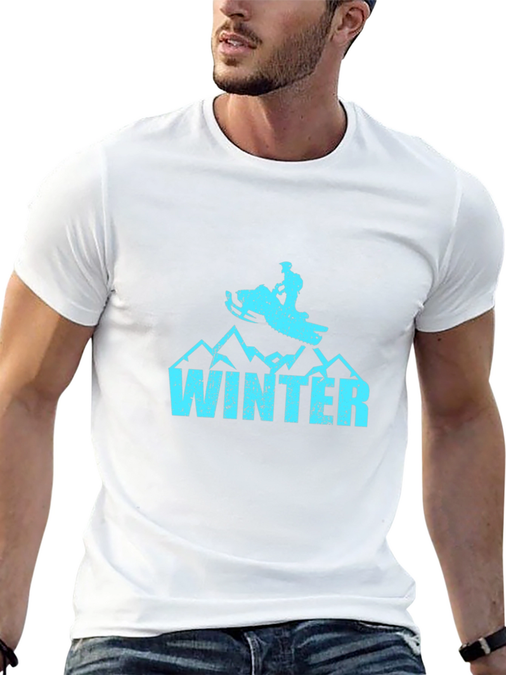 Winter Snowmobile Graphic T-Shirt
