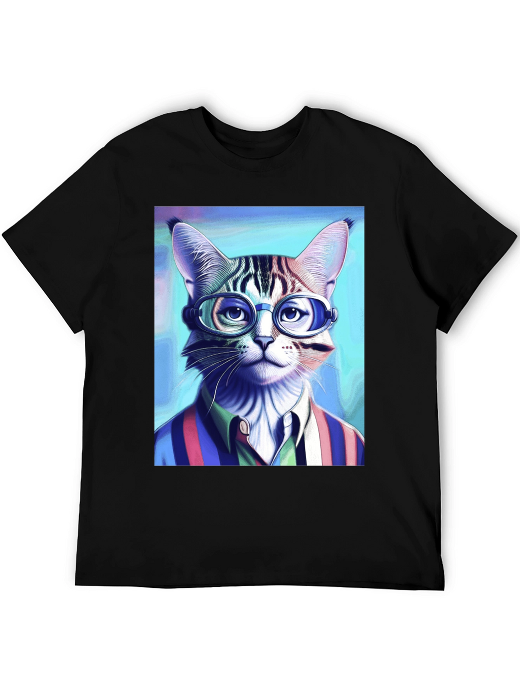 Cat in Glasses T-Shirt - Stylish Graphic Tee