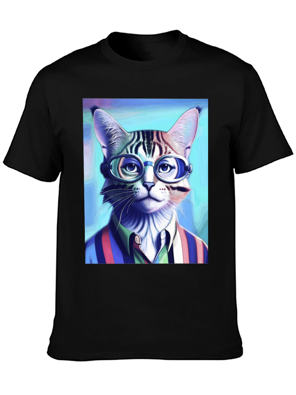Cat in Glasses T-Shirt - Stylish Graphic Tee