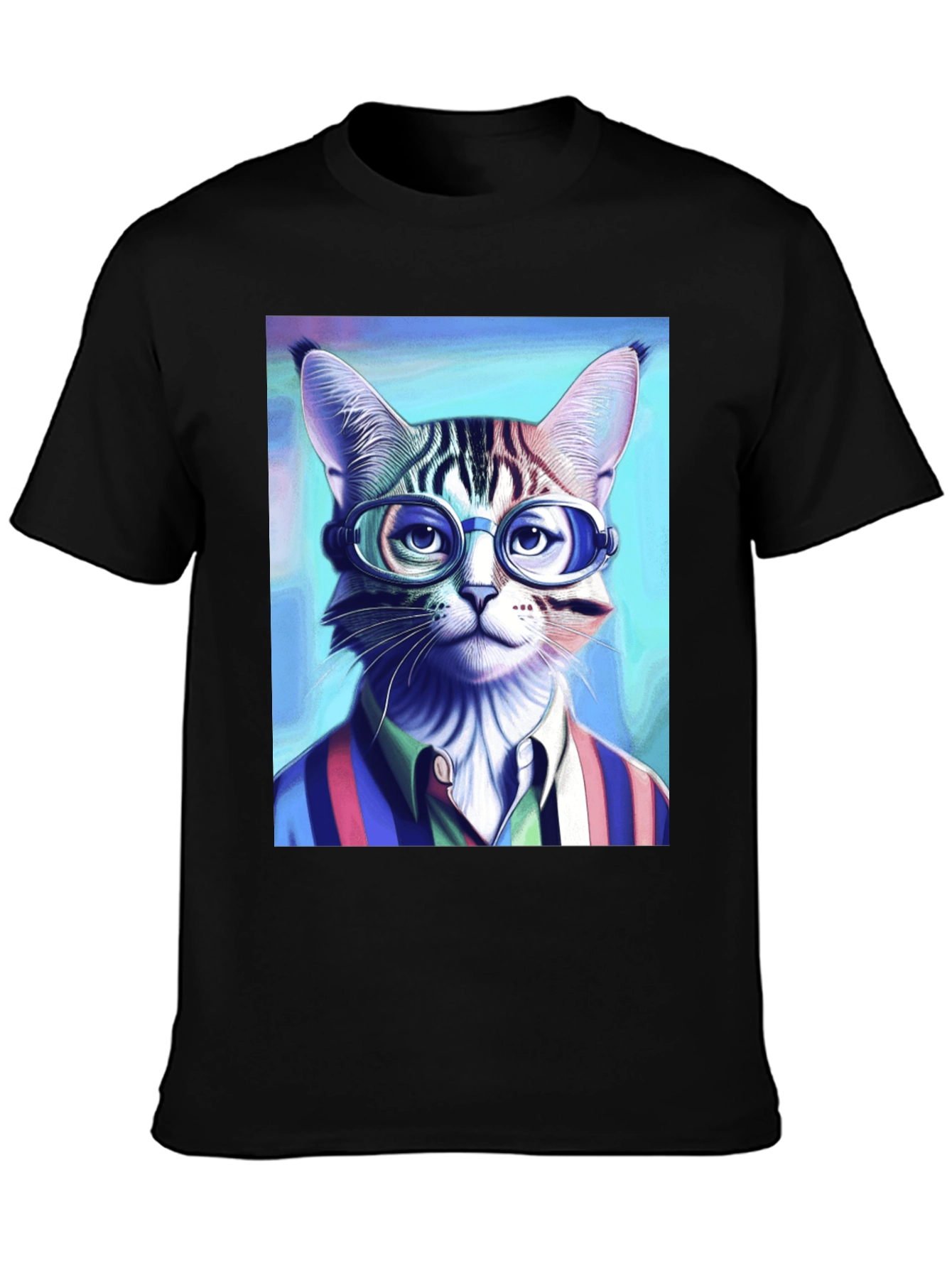 Cat in Glasses T-Shirt - Stylish Graphic Tee