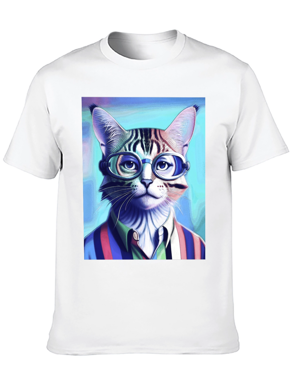 Cat in Glasses T-Shirt - Stylish Graphic Tee