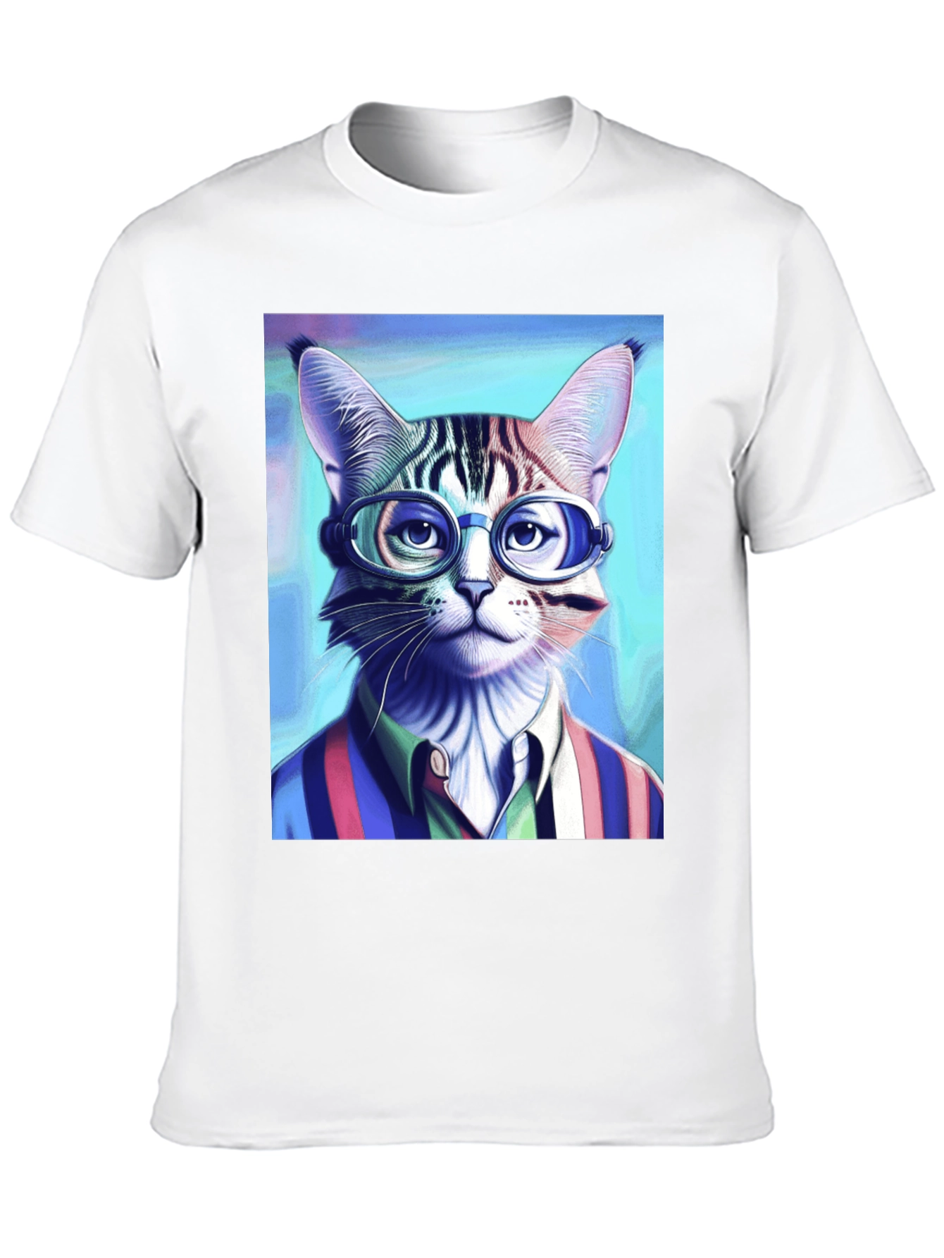 Cat in Glasses T-Shirt - Stylish Graphic Tee
