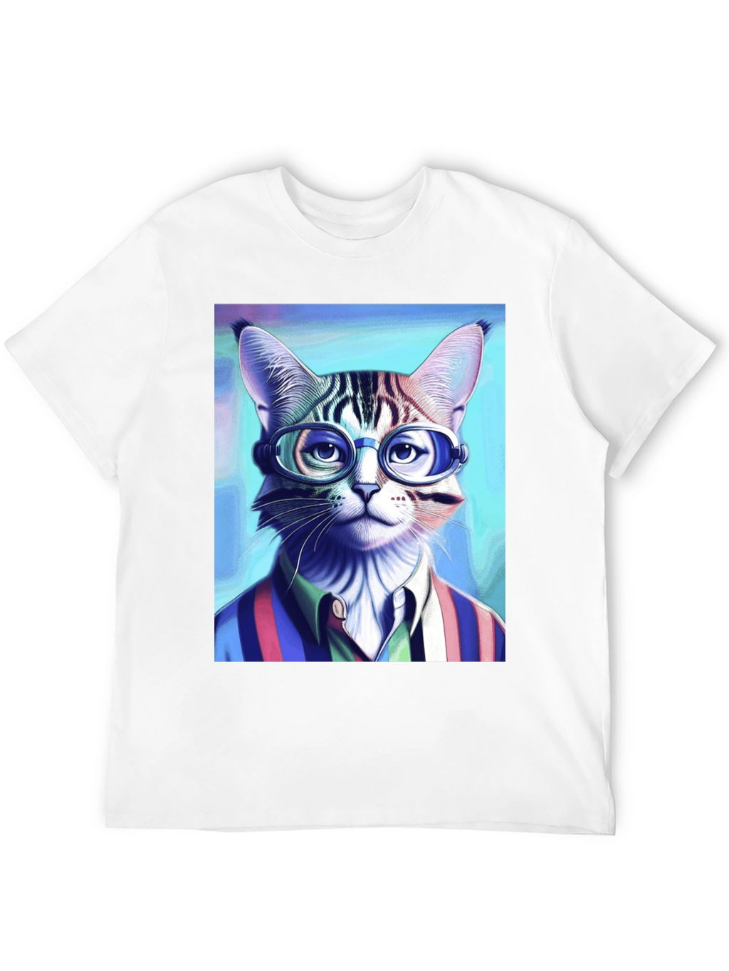 Cat in Glasses T-Shirt - Stylish Graphic Tee