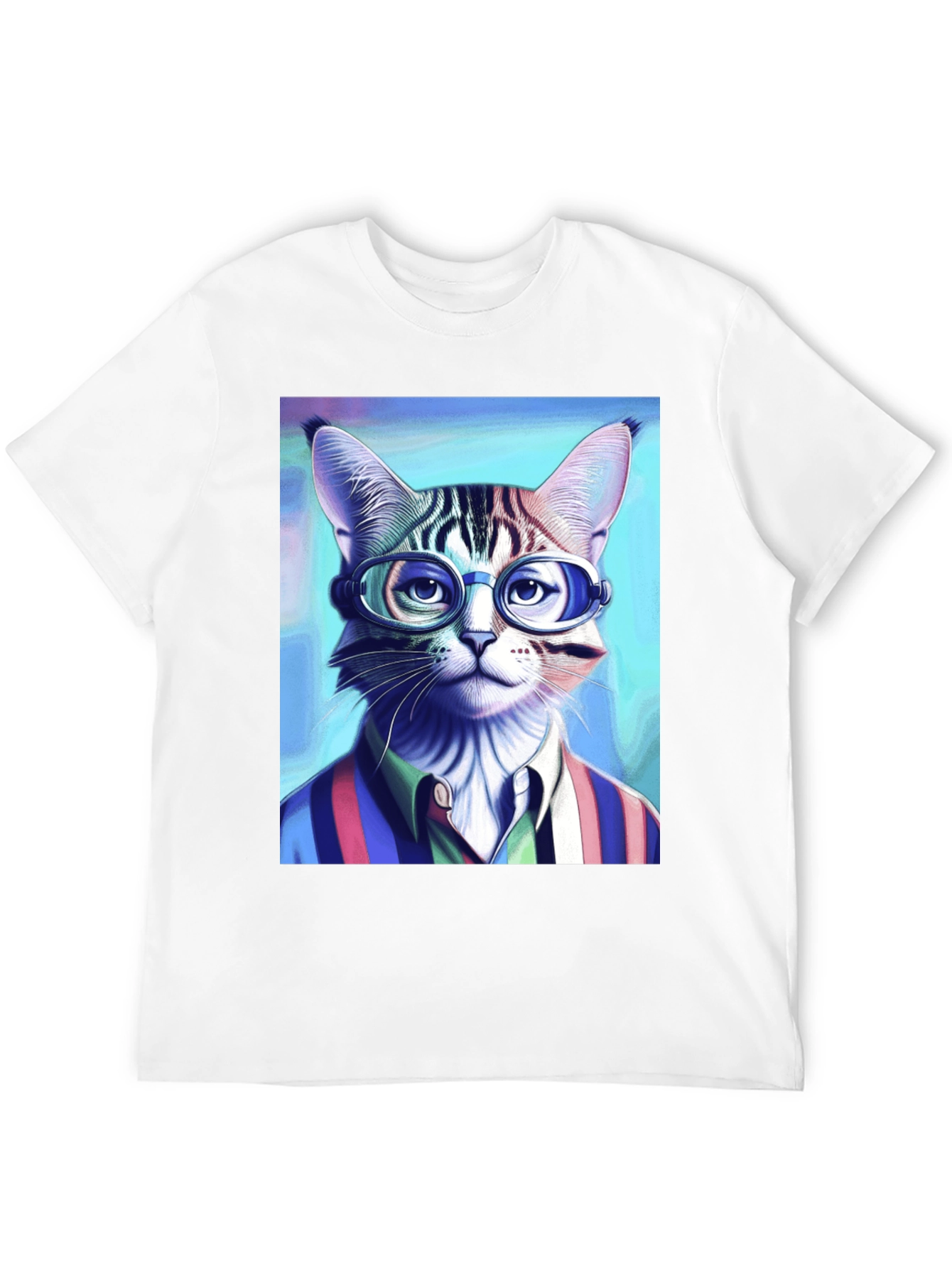 Cat in Glasses T-Shirt - Stylish Graphic Tee