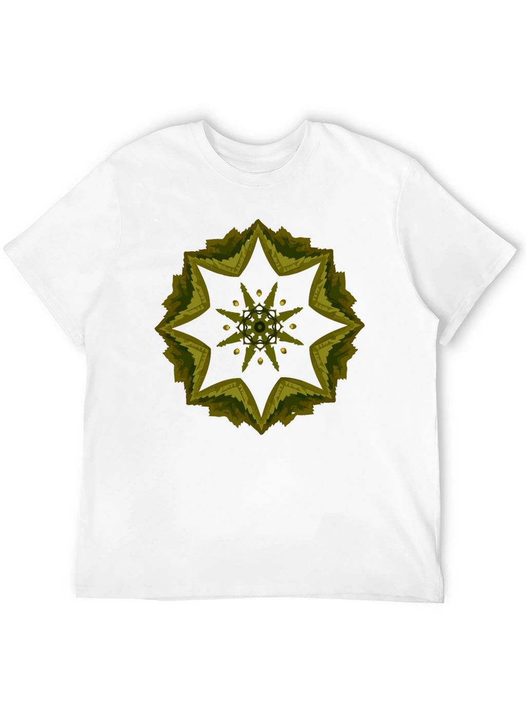 Geometric Starburst Tee - Stylish Black Cotton Blend Shirt