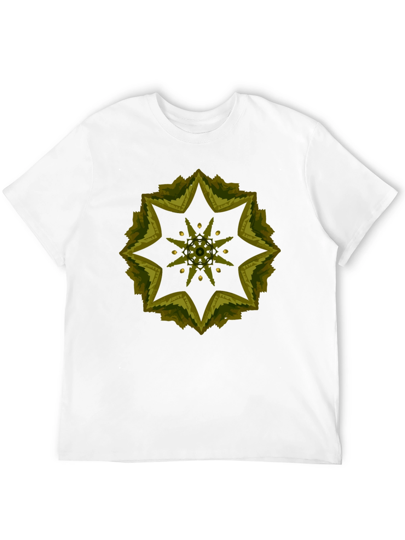 Geometric Starburst Tee - Stylish Black Cotton Blend Shirt