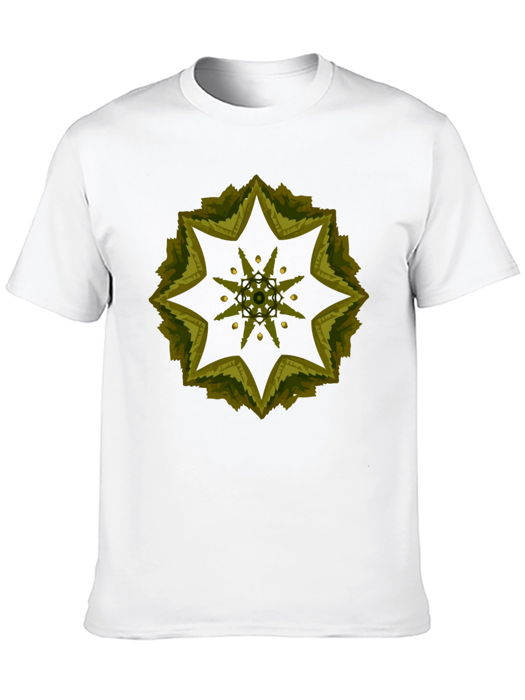 Geometric Starburst Tee - Stylish Black Cotton Blend Shirt