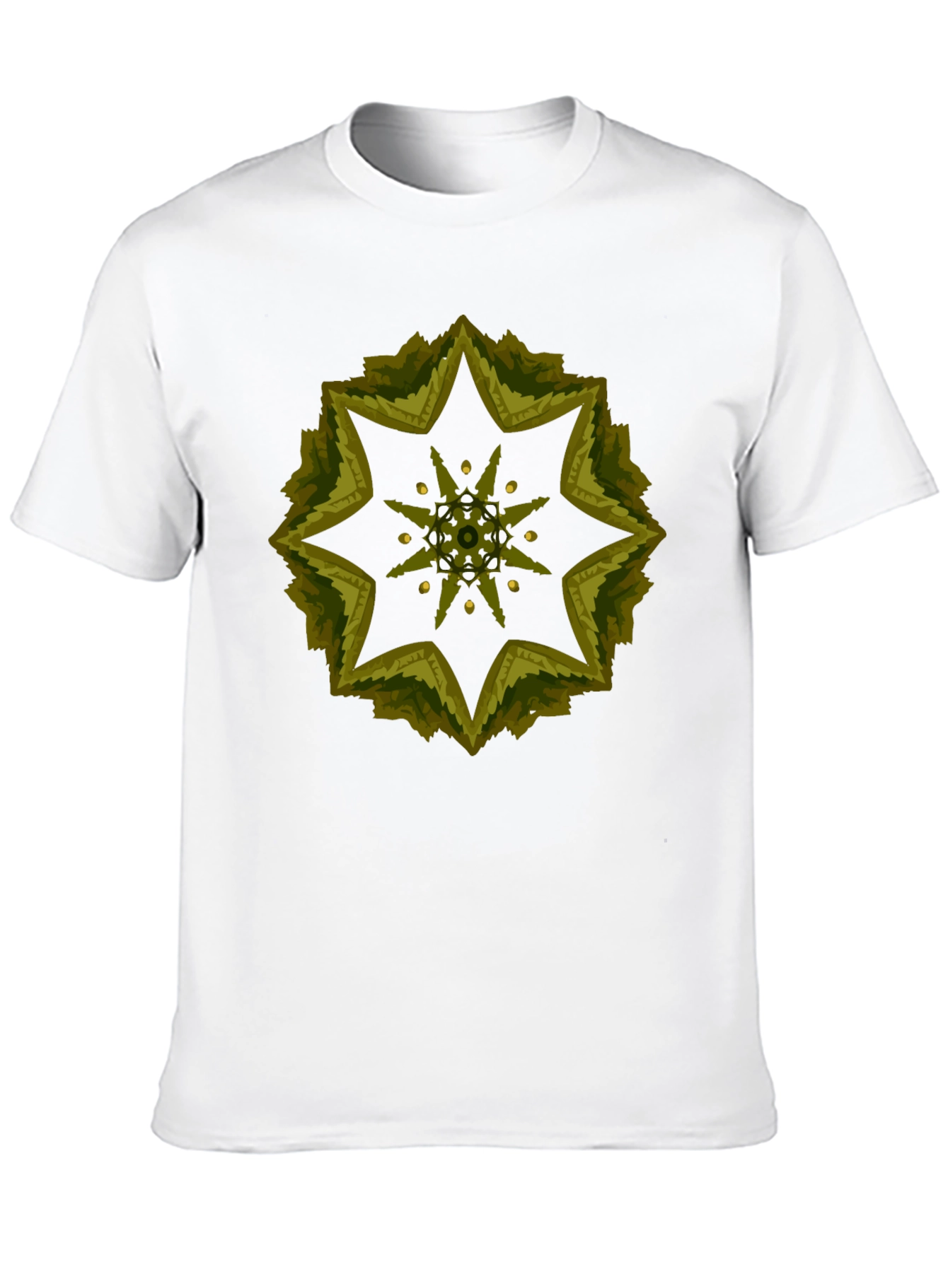 Geometric Starburst Tee - Stylish Black Cotton Blend Shirt