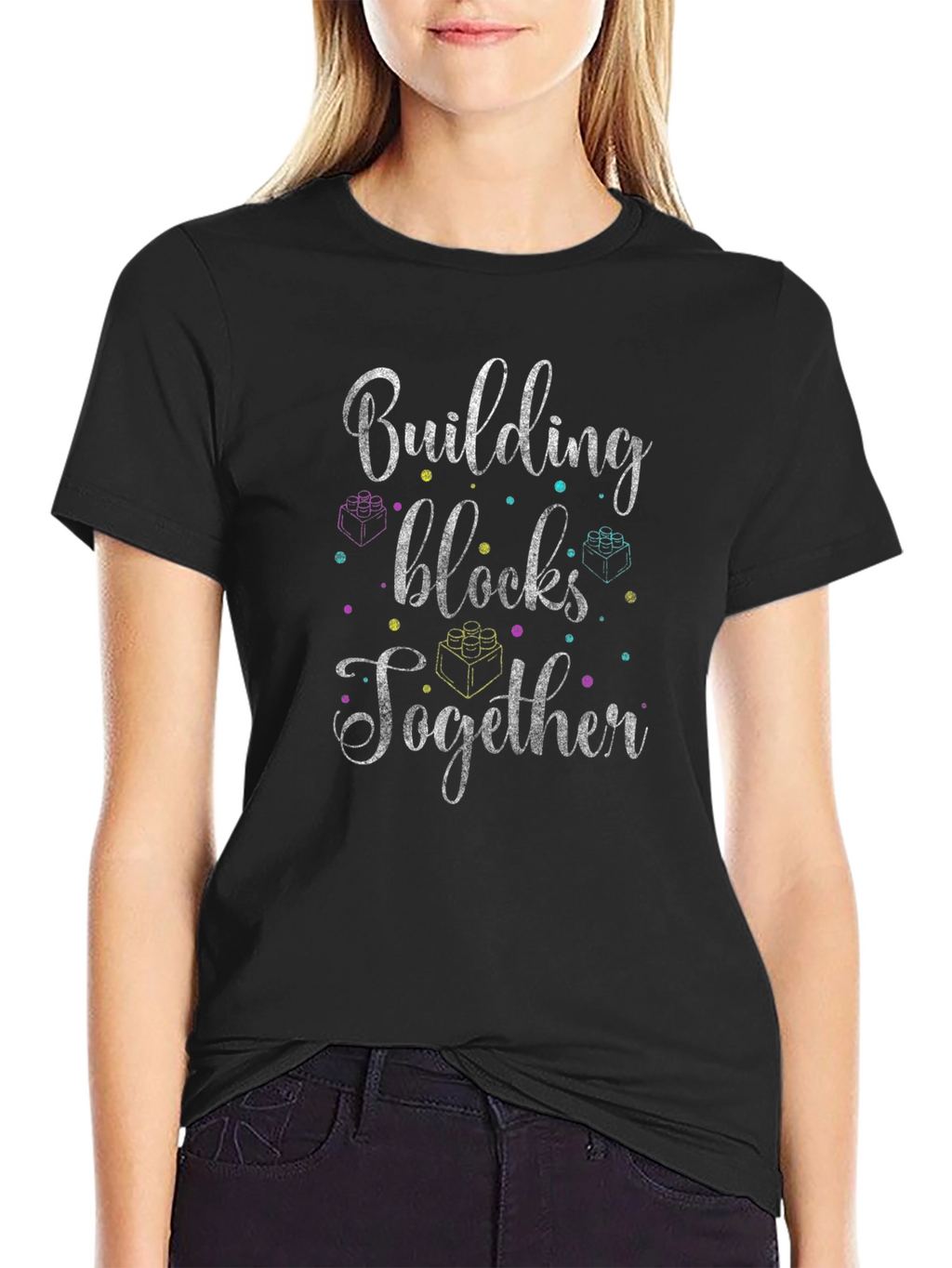 Building Blocks Together Tee - Black