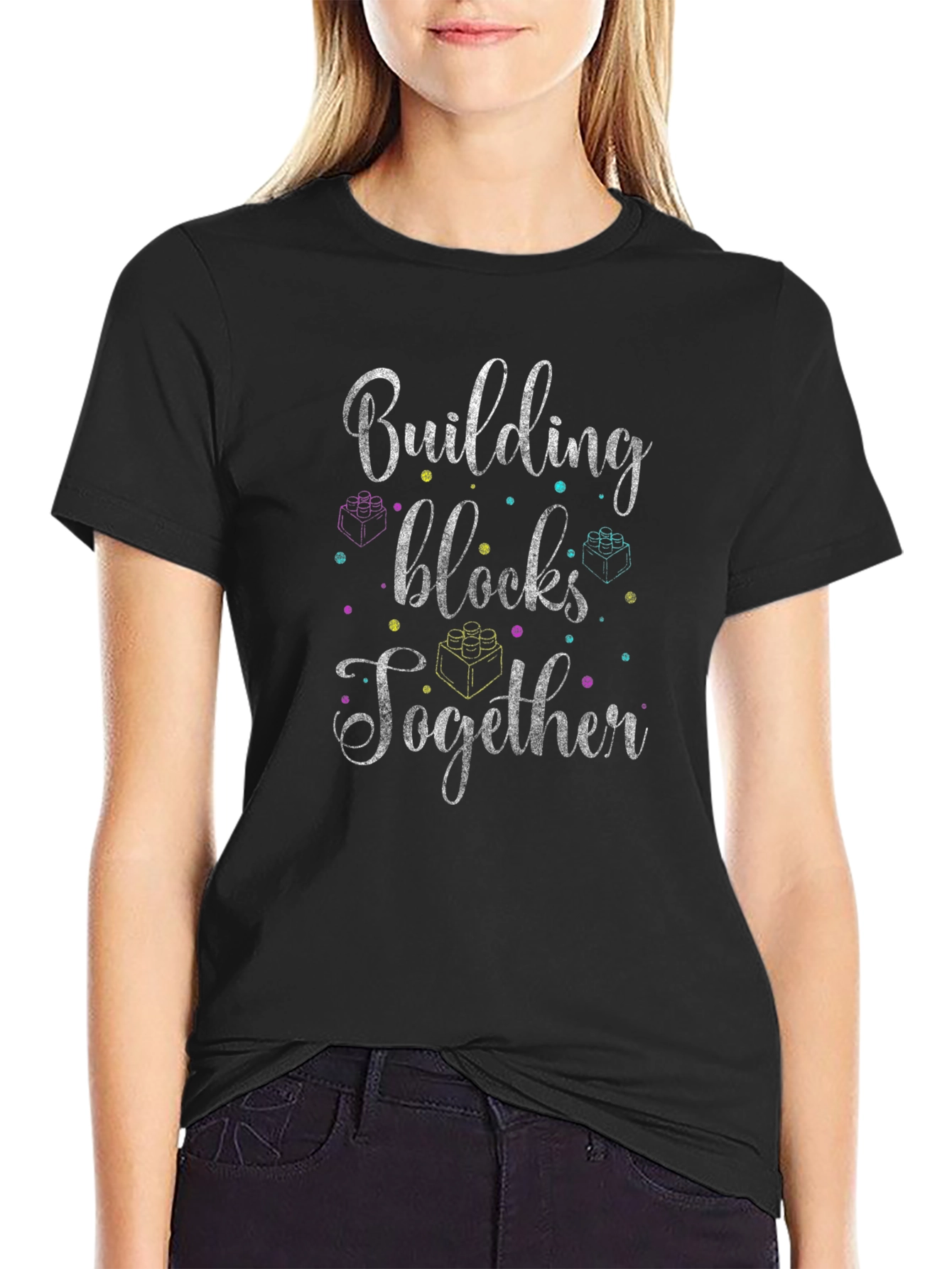 Building Blocks Together Tee - Black