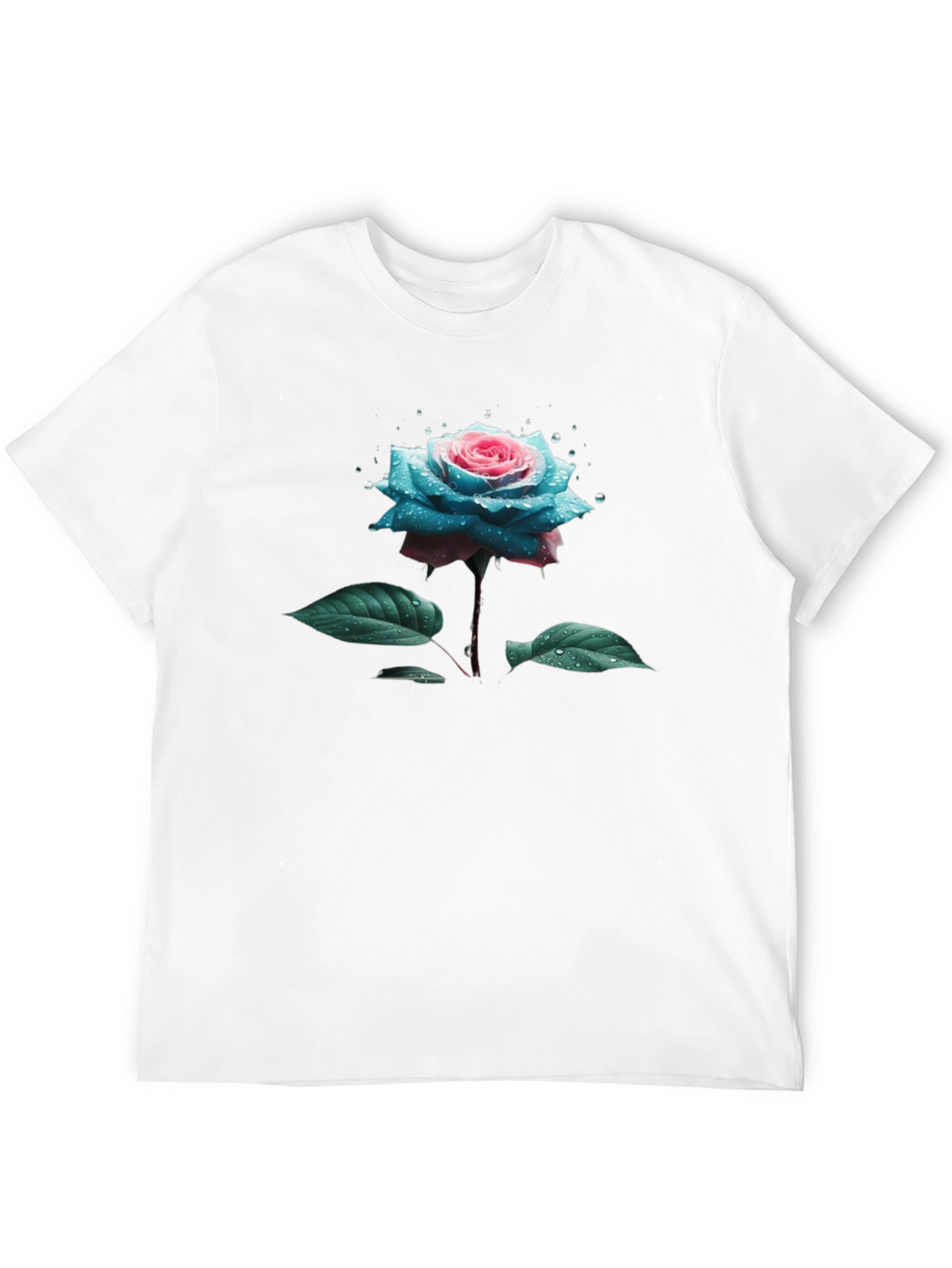 Floral Rose T-Shirt - Black