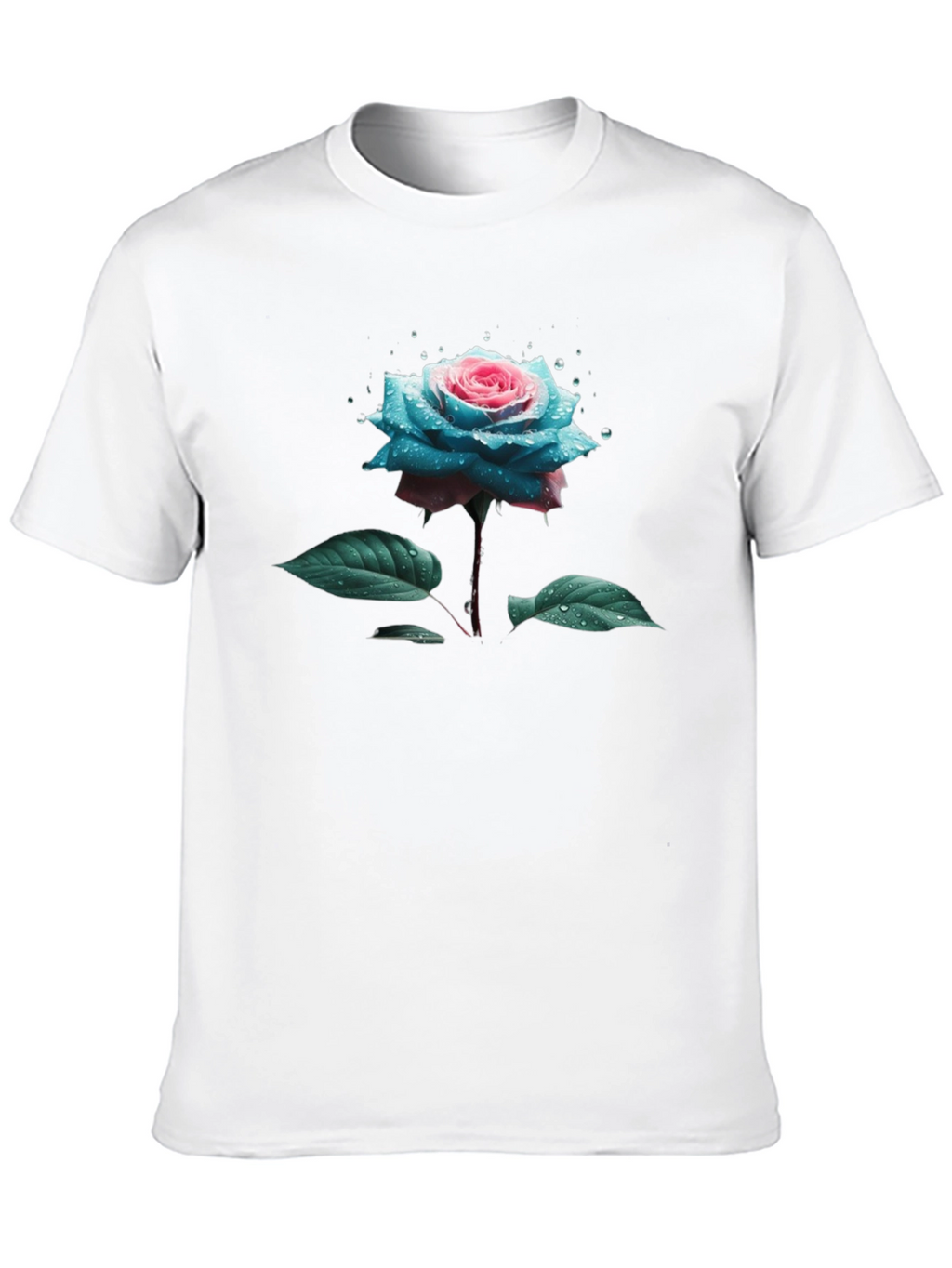 Floral Rose T-Shirt - Black