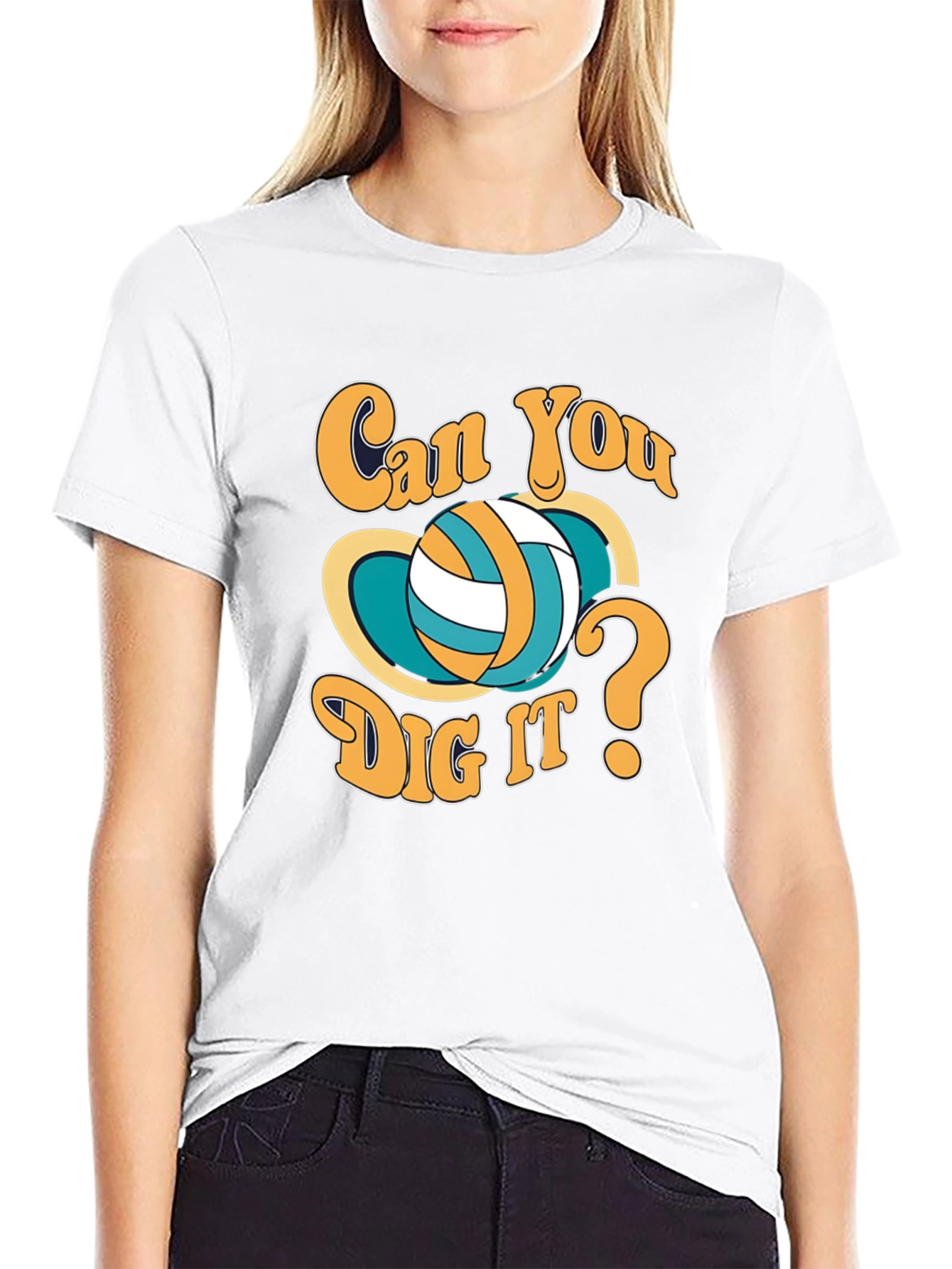 Can You Dig It Volleyball Graphic T-Shirt