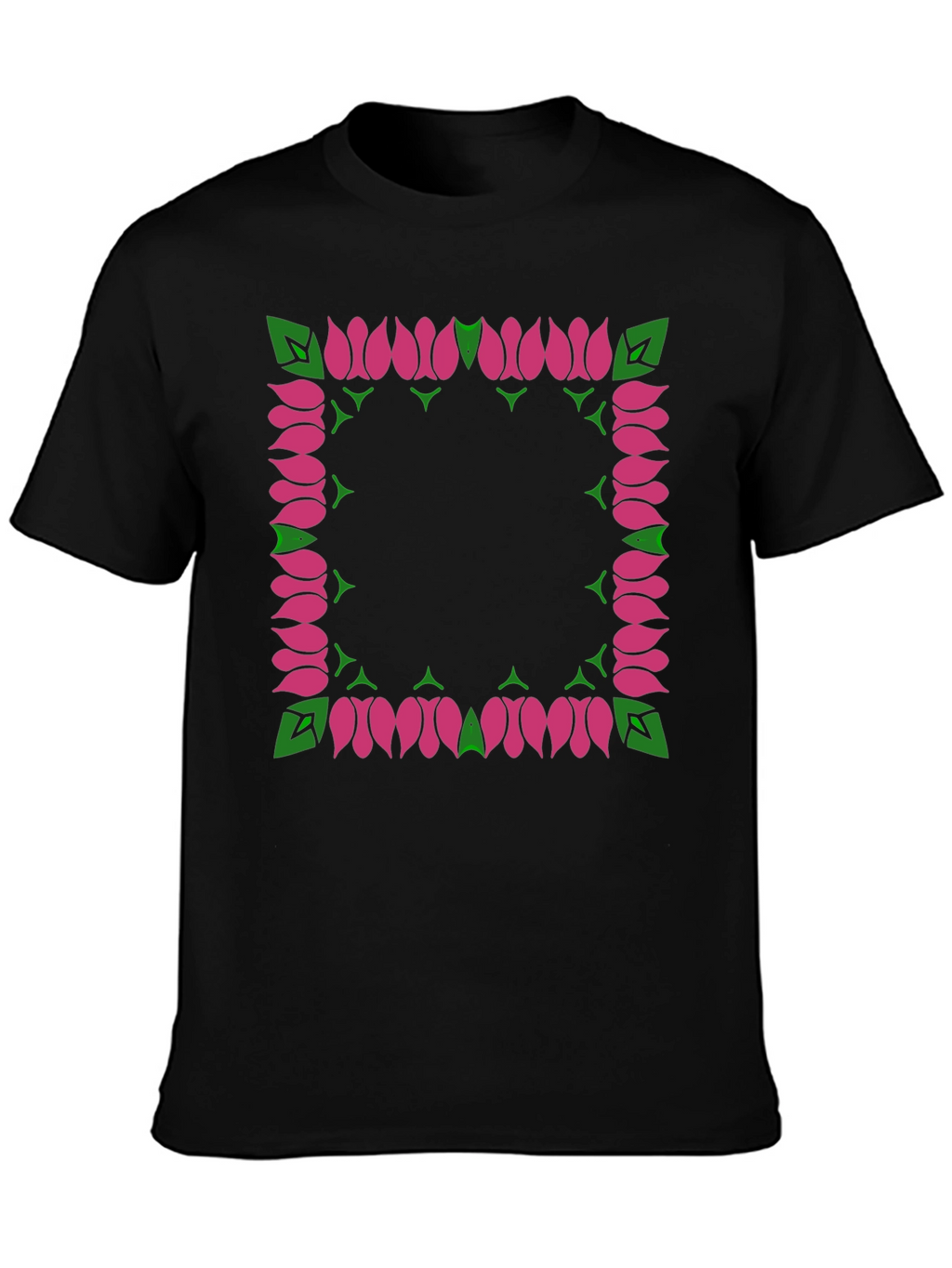 Floral Framed Graphic Tee - Stylish & Unique
