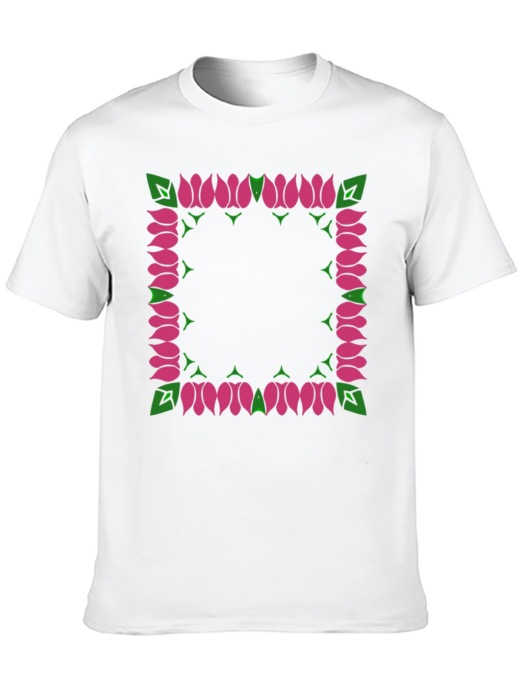 Floral Framed Graphic Tee - Stylish & Unique