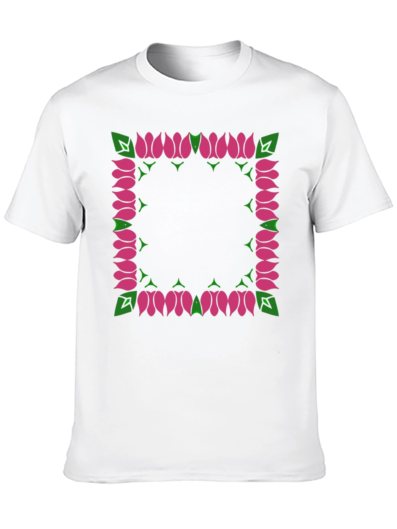 Floral Framed Graphic Tee - Stylish & Unique