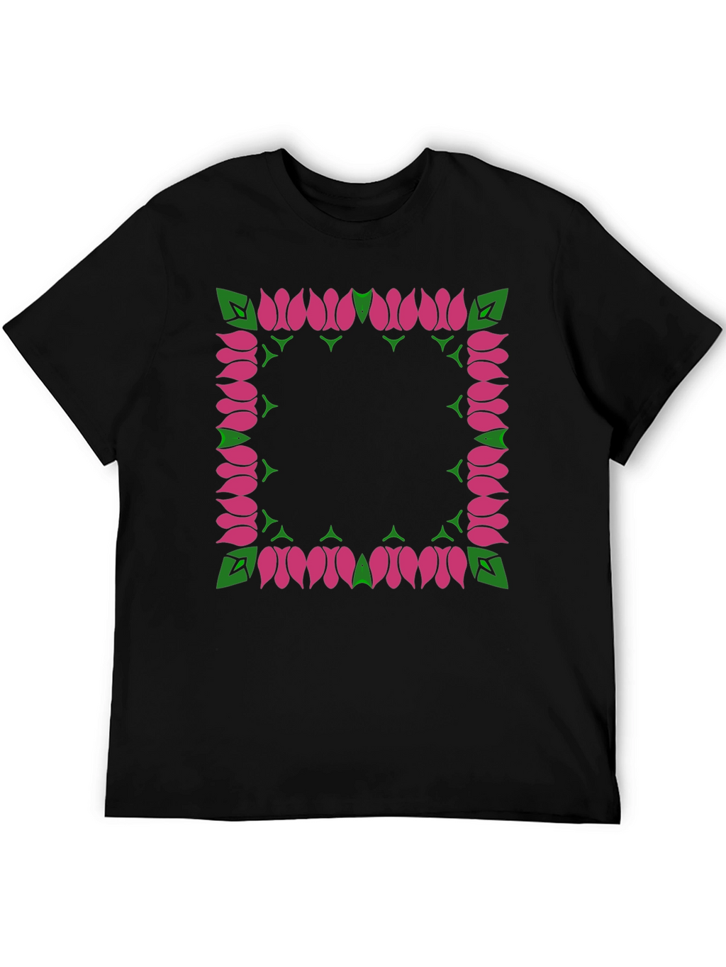 Floral Framed Graphic Tee - Stylish & Unique