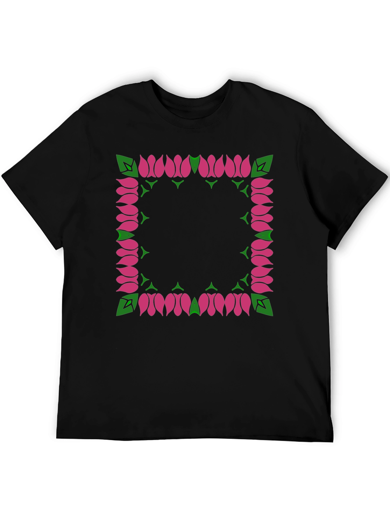 Floral Framed Graphic Tee - Stylish & Unique