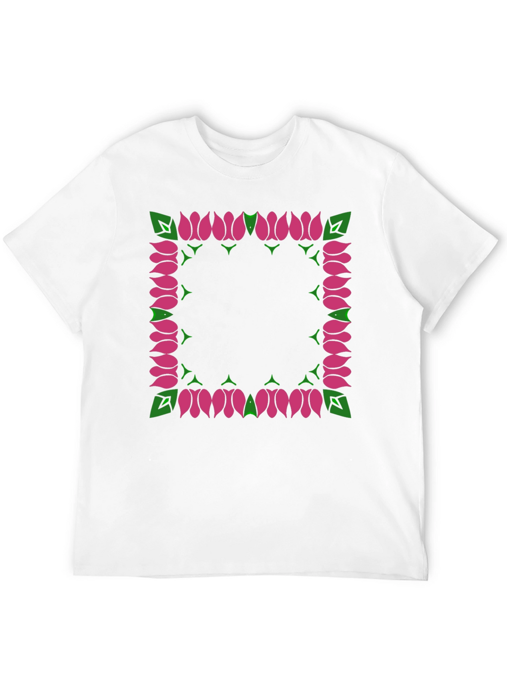Floral Framed Graphic Tee - Stylish & Unique