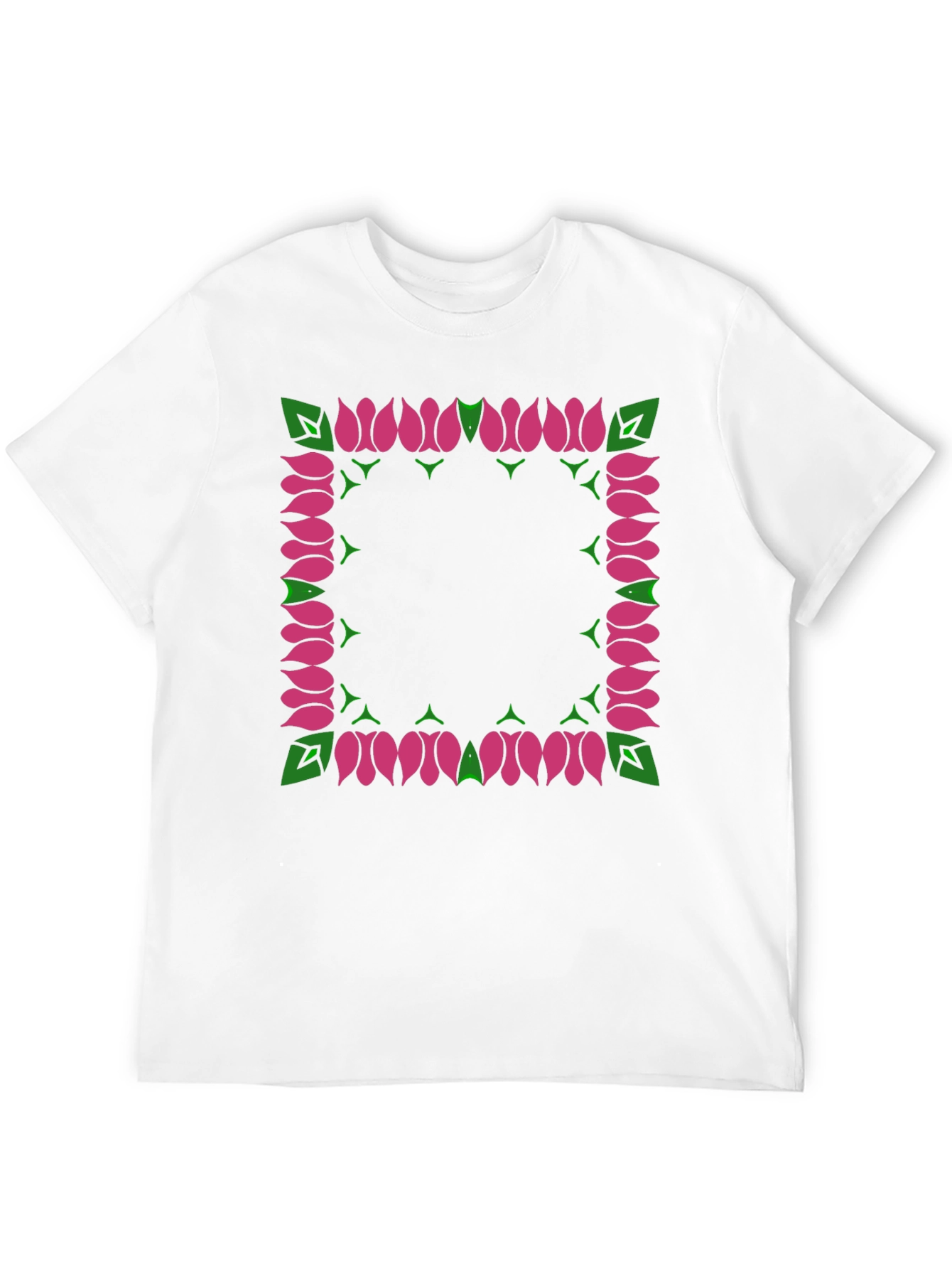 Floral Framed Graphic Tee - Stylish & Unique