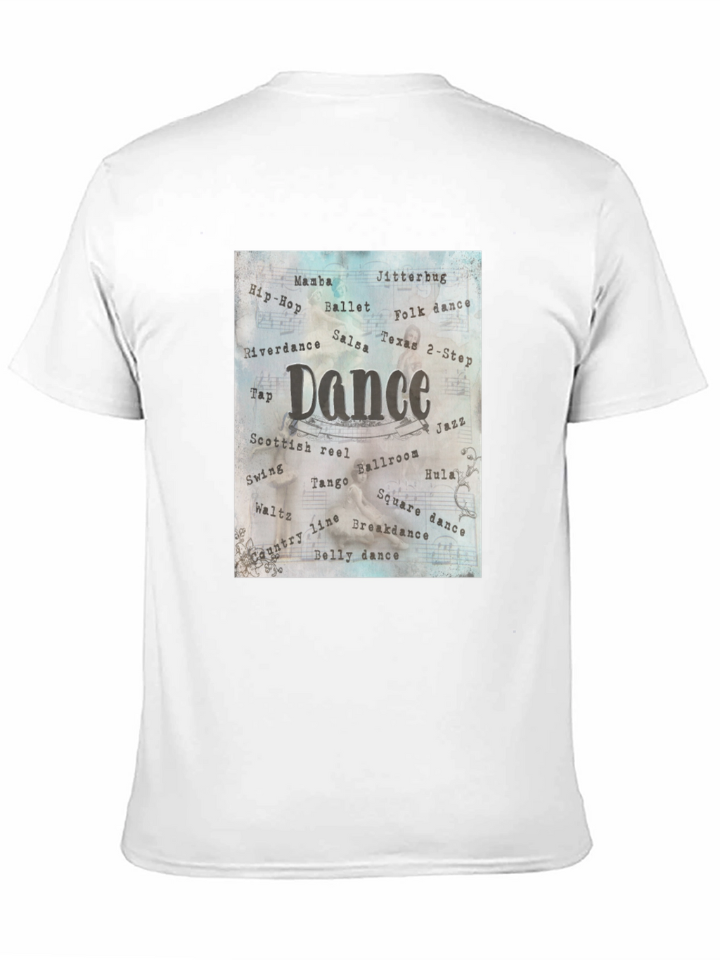 Dance Style Word Art Black T-Shirt