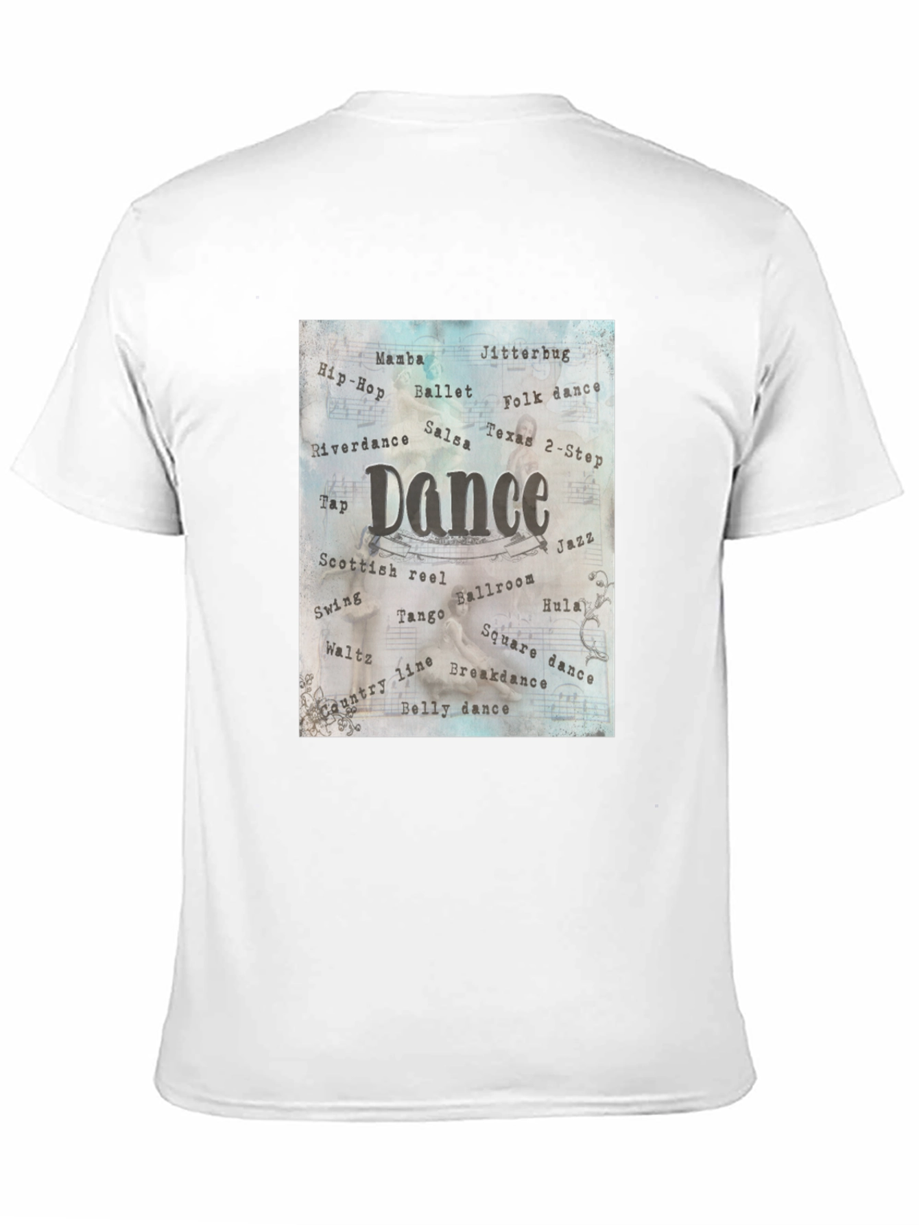 Dance Style Word Art Black T-Shirt