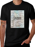 Dance Style Word Art Black T-Shirt