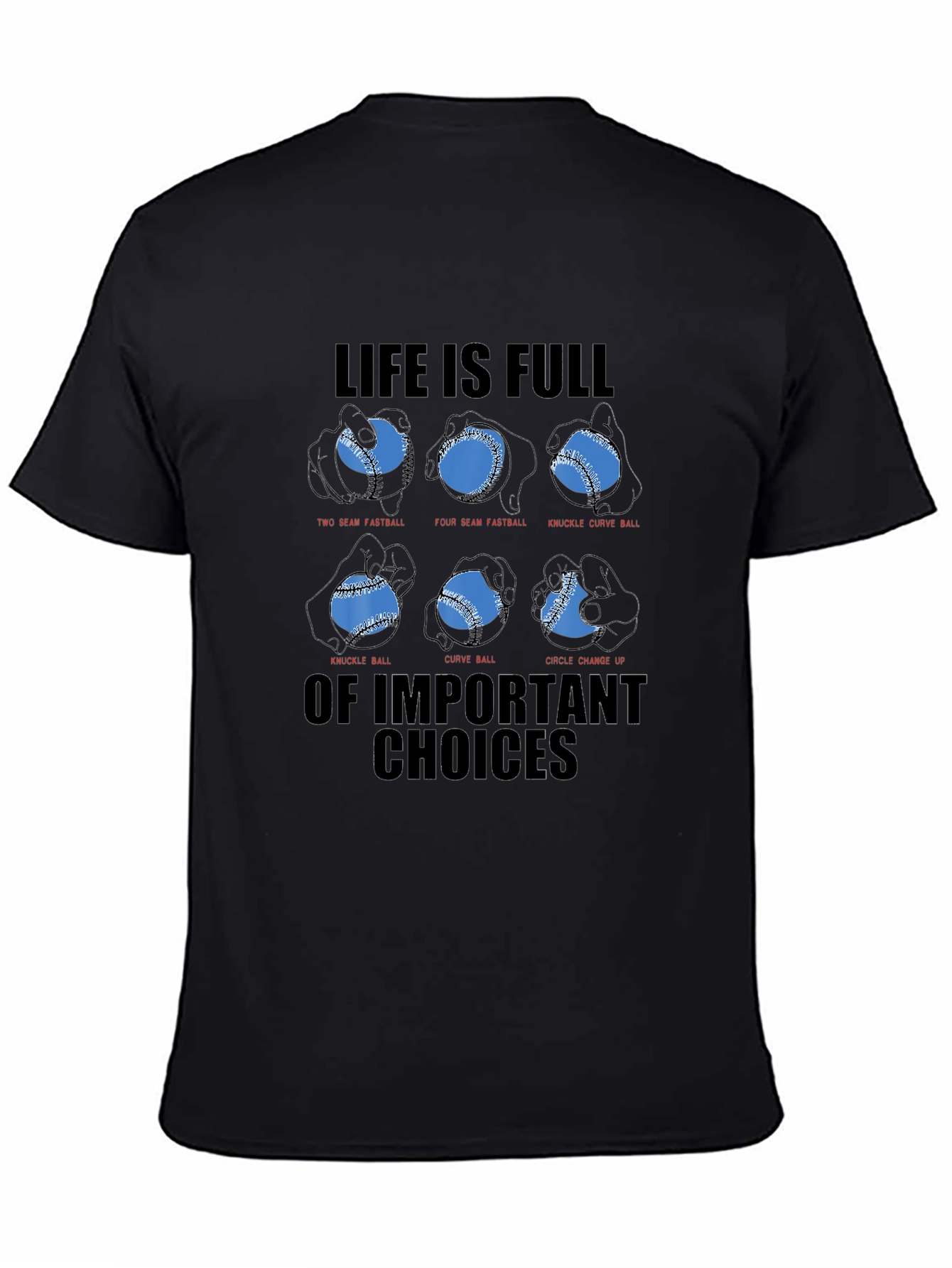 Baseball Pitch Choice Graphic T-Shirt
