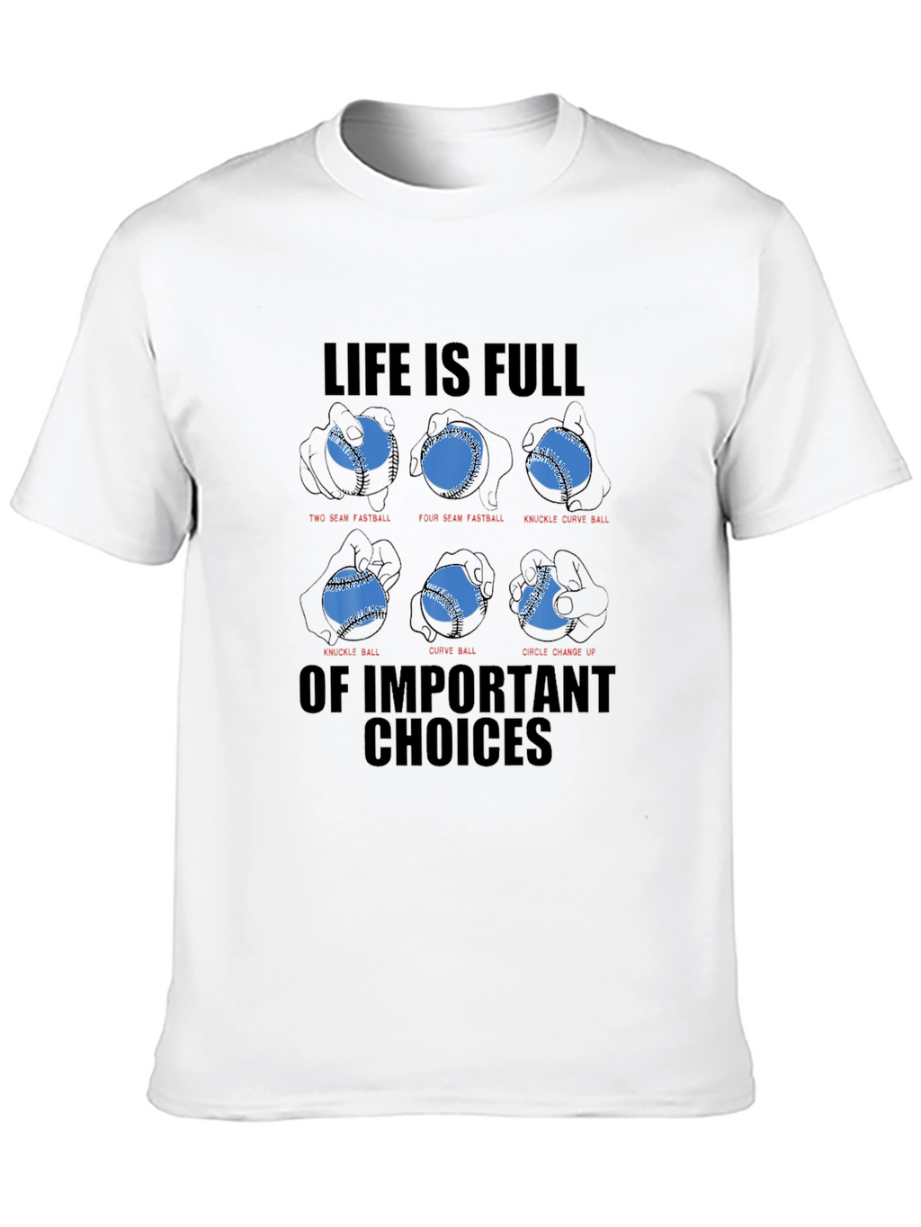 Baseball Pitch Choice Graphic T-Shirt