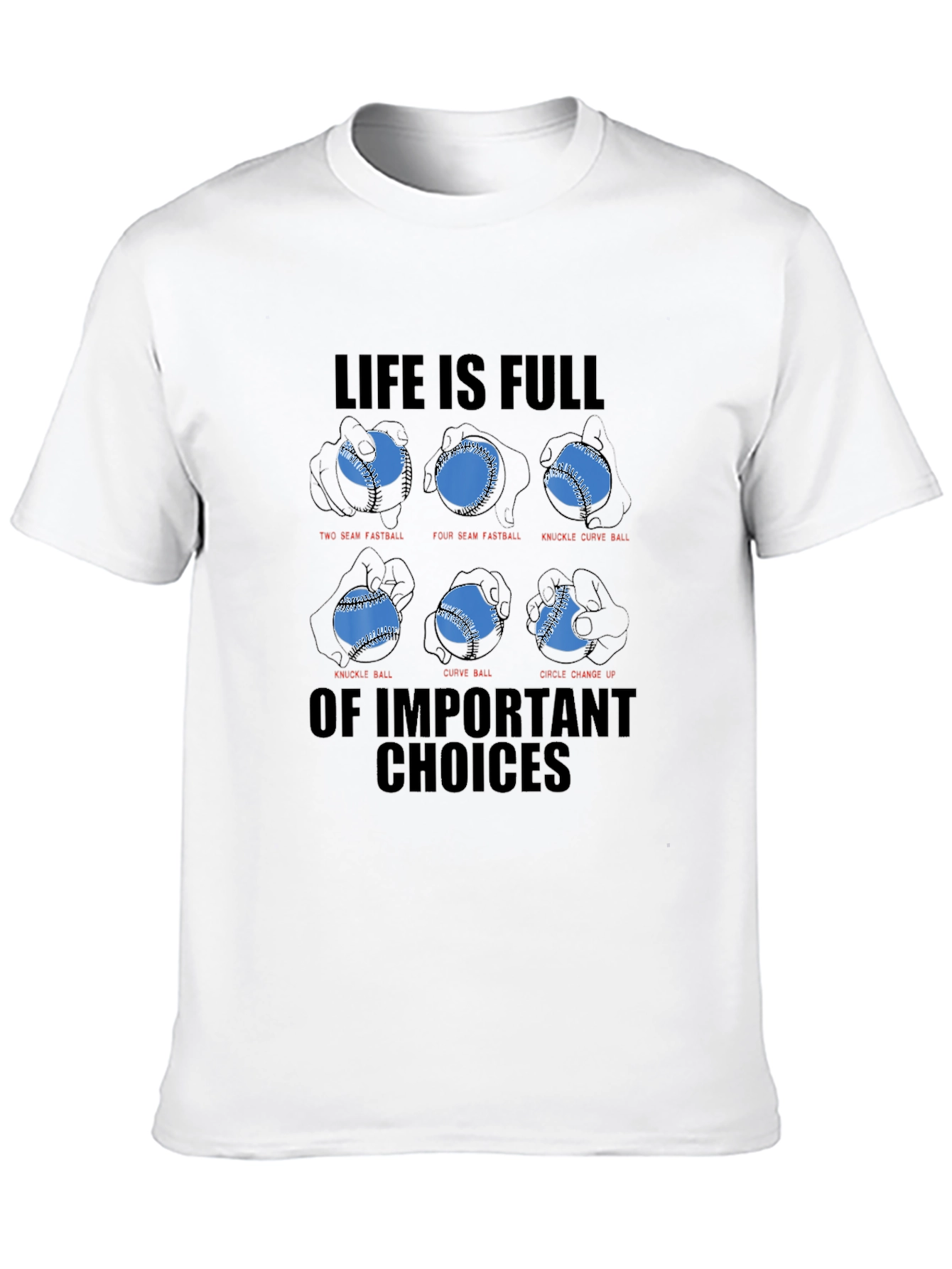 Baseball Pitch Choice Graphic T-Shirt
